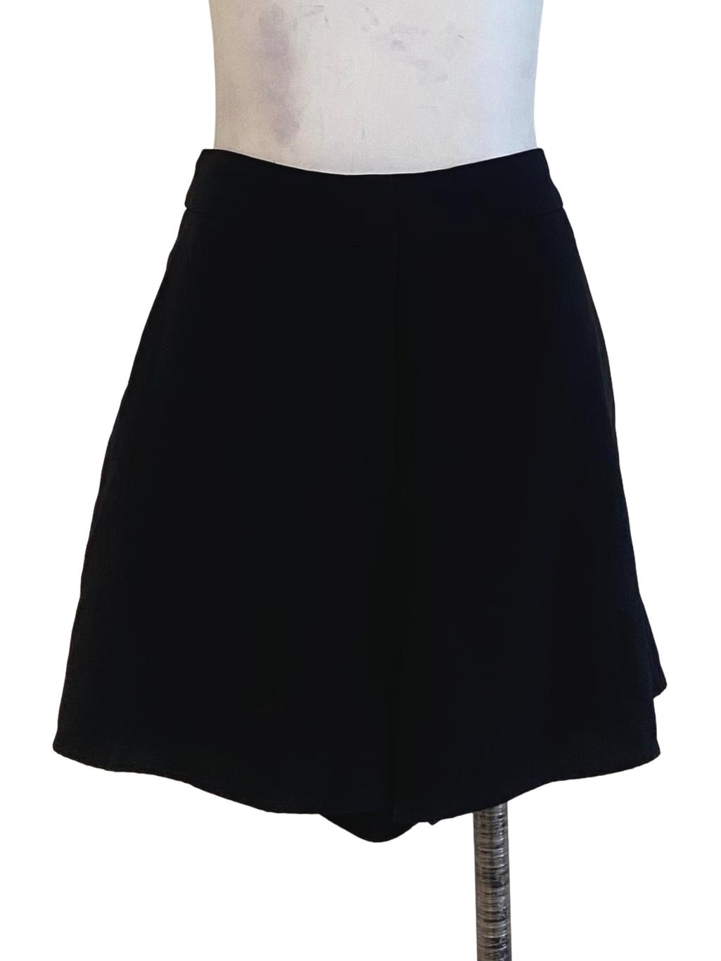Black Herringbone Short