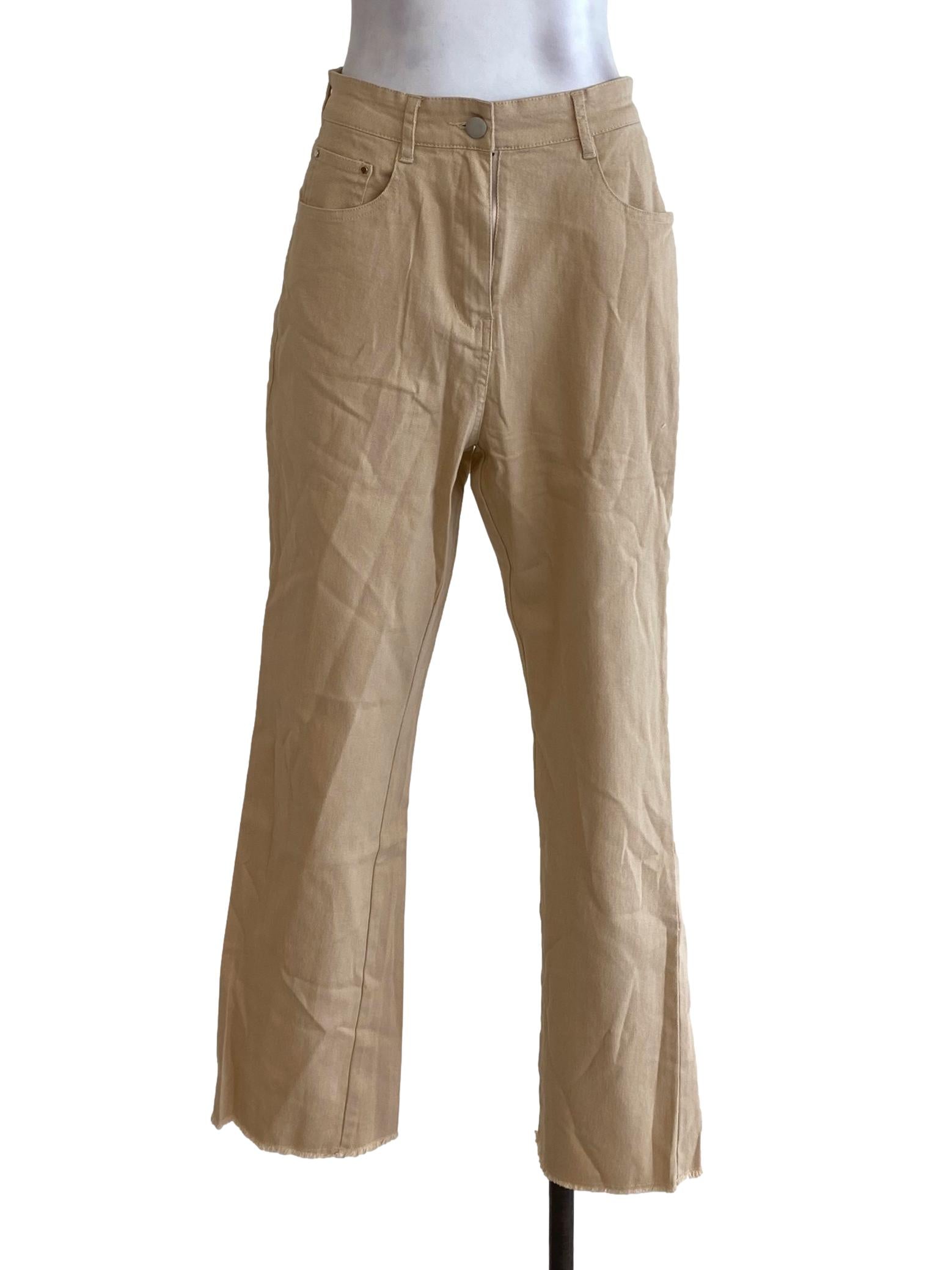 Shopsassydream Latte Denim Jeans | REFASH