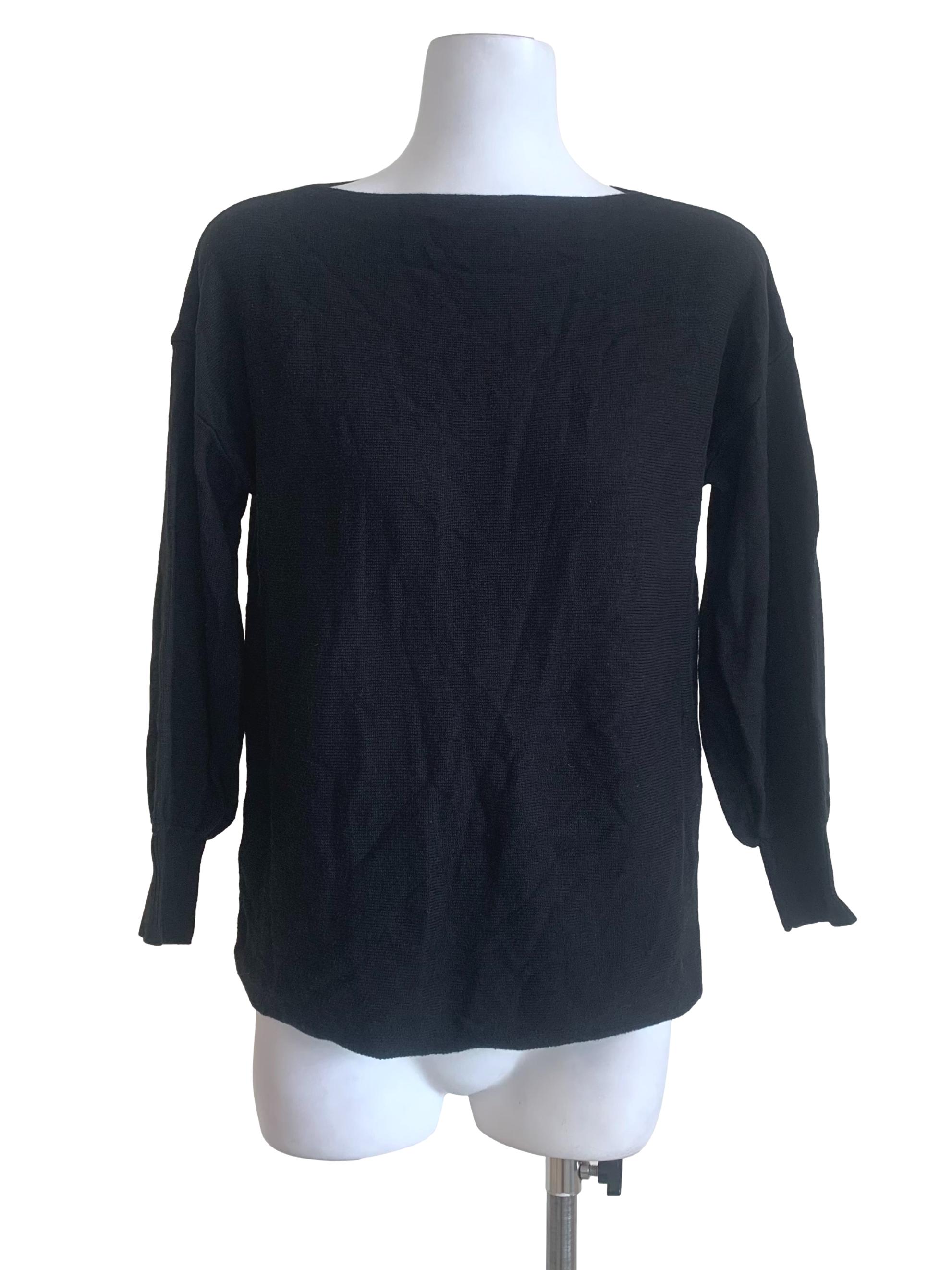 Black Round Neck Top