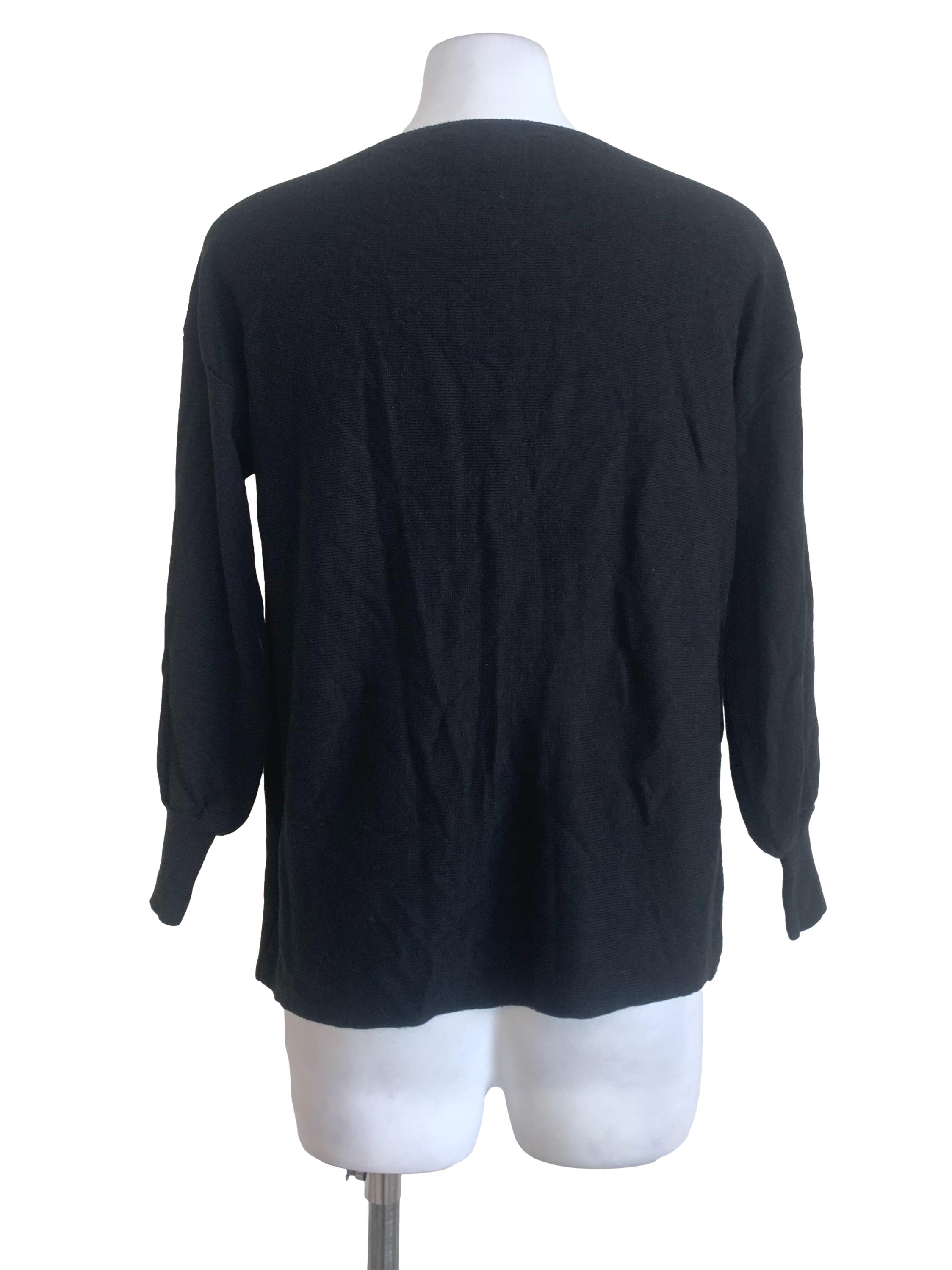 Black Round Neck Top