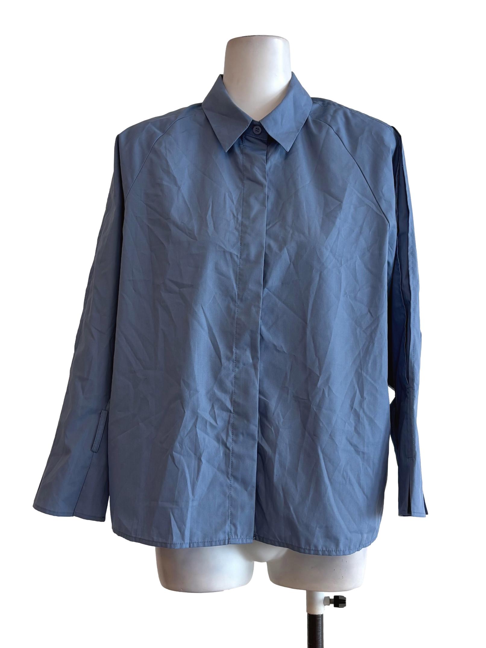 Royal Blue Long Sleeve Buttoned Shirt