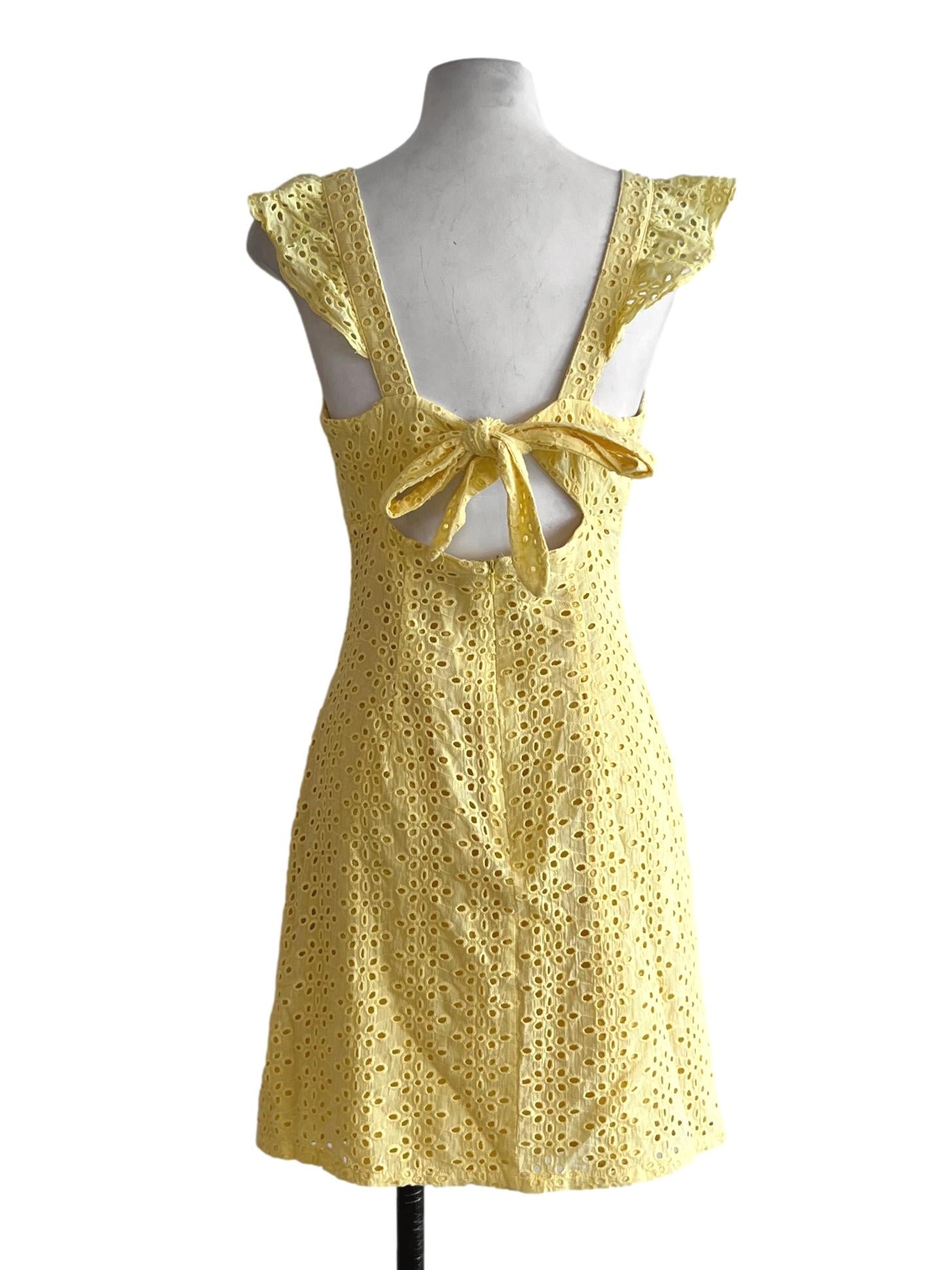 Banana Yellow Sweetheart Neckline Babydoll Dress LB