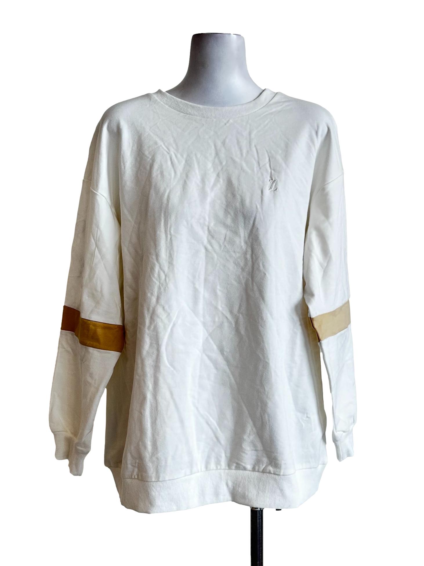 Daisy White Cotton Sweatshirts