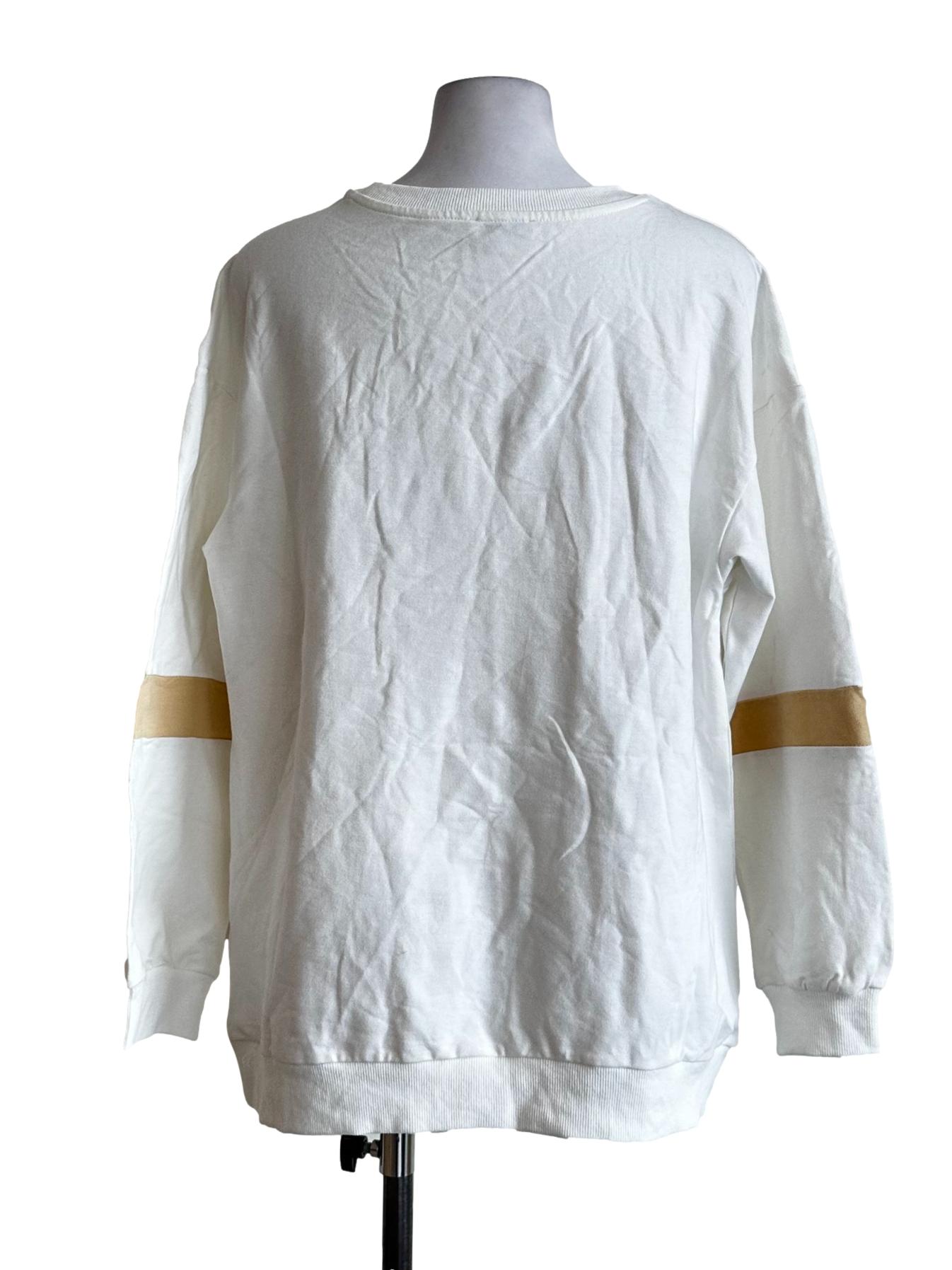 Daisy White Cotton Sweatshirts