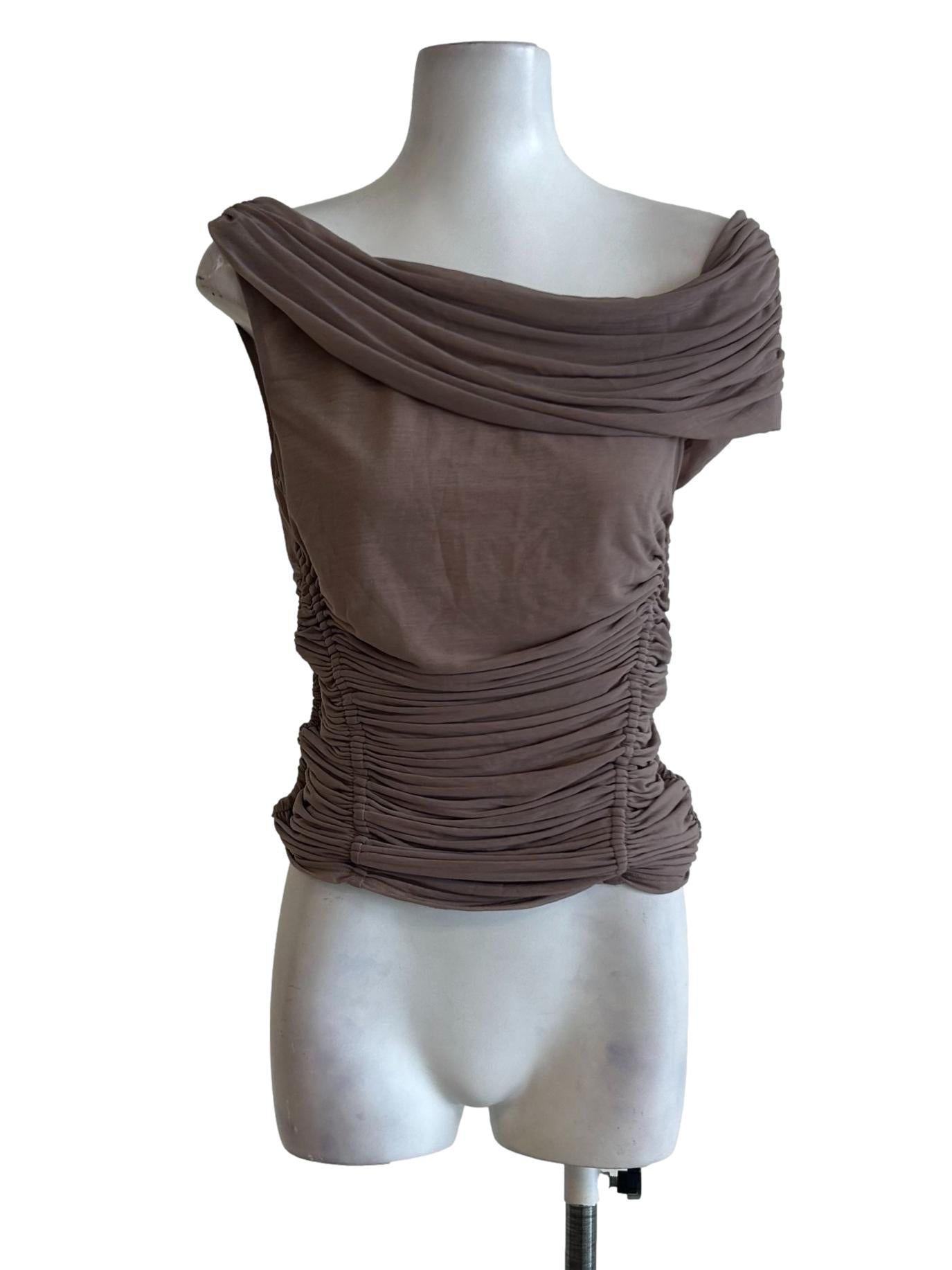 Dusty Rose Ruched Sleeveless Top