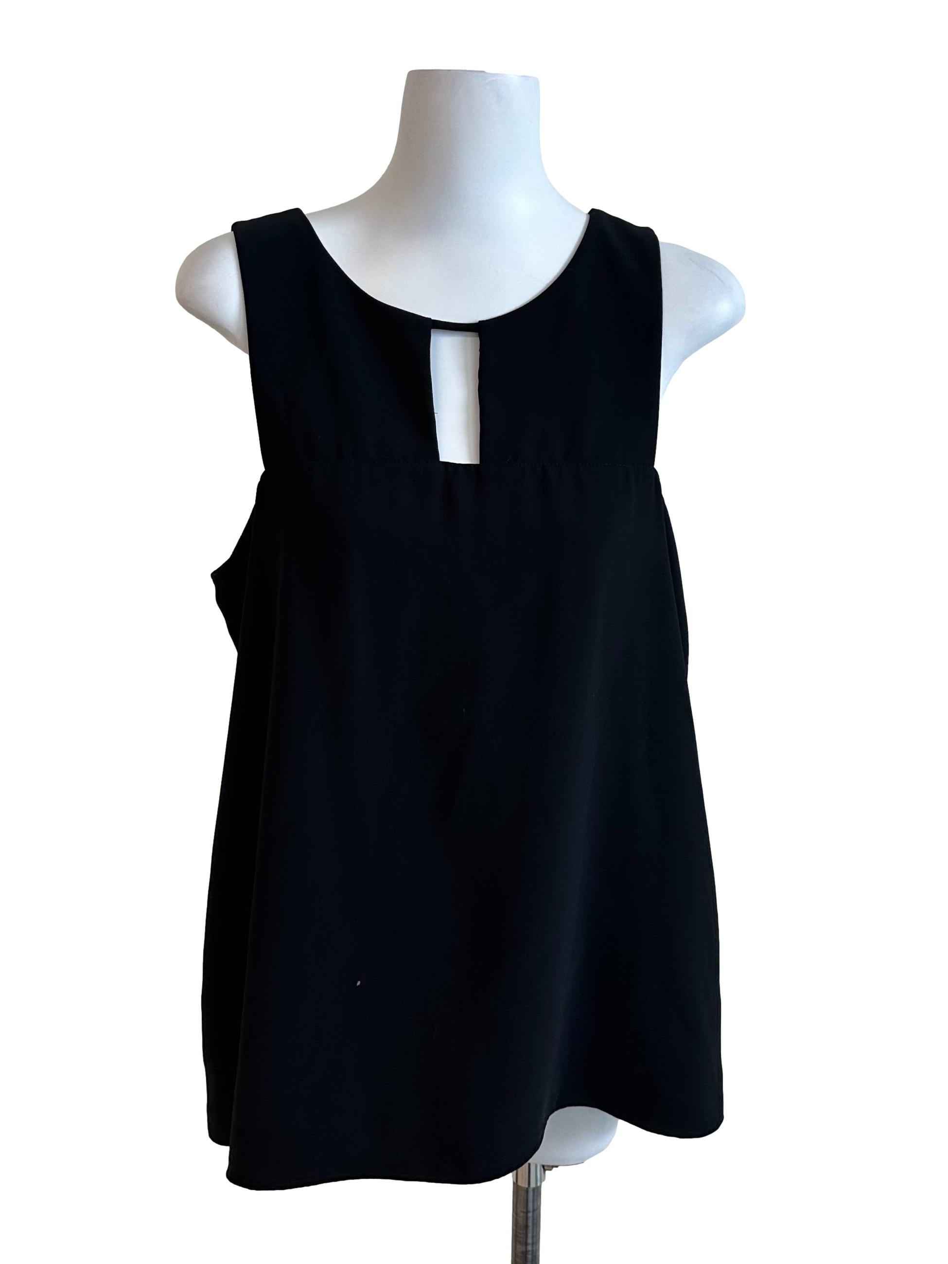 Onyx Black Round Neck Casual Top
