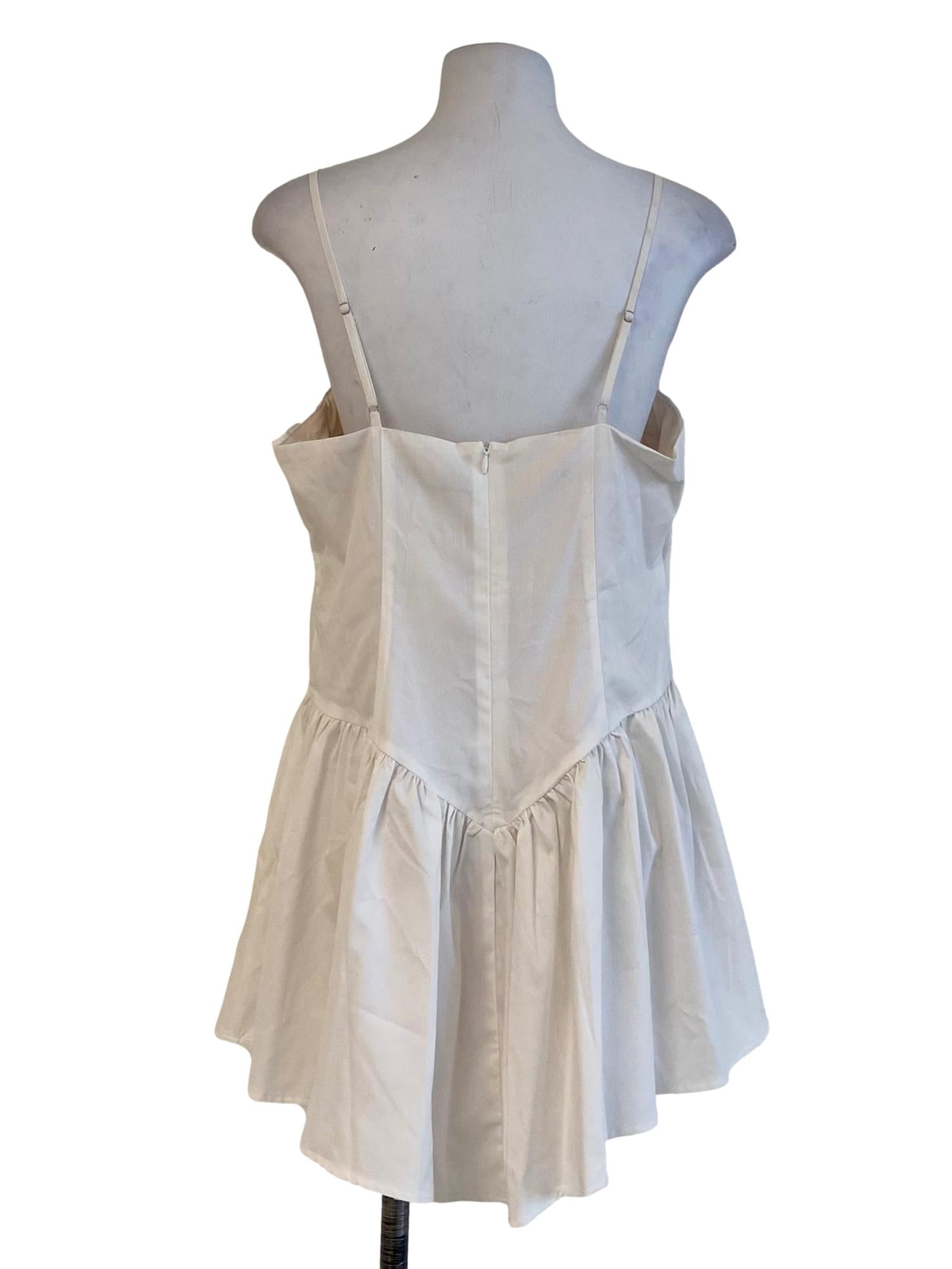 White Spaghetti Strap Mini Dress