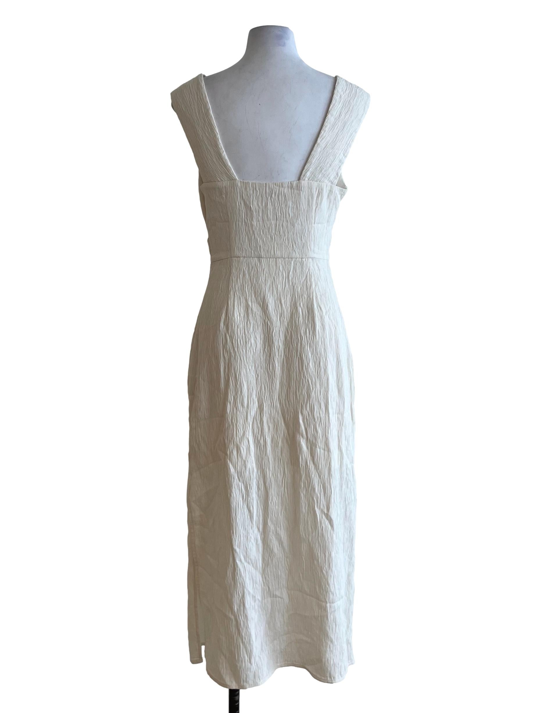 Cream White Sweetheart Neckline Sheath Dress LB