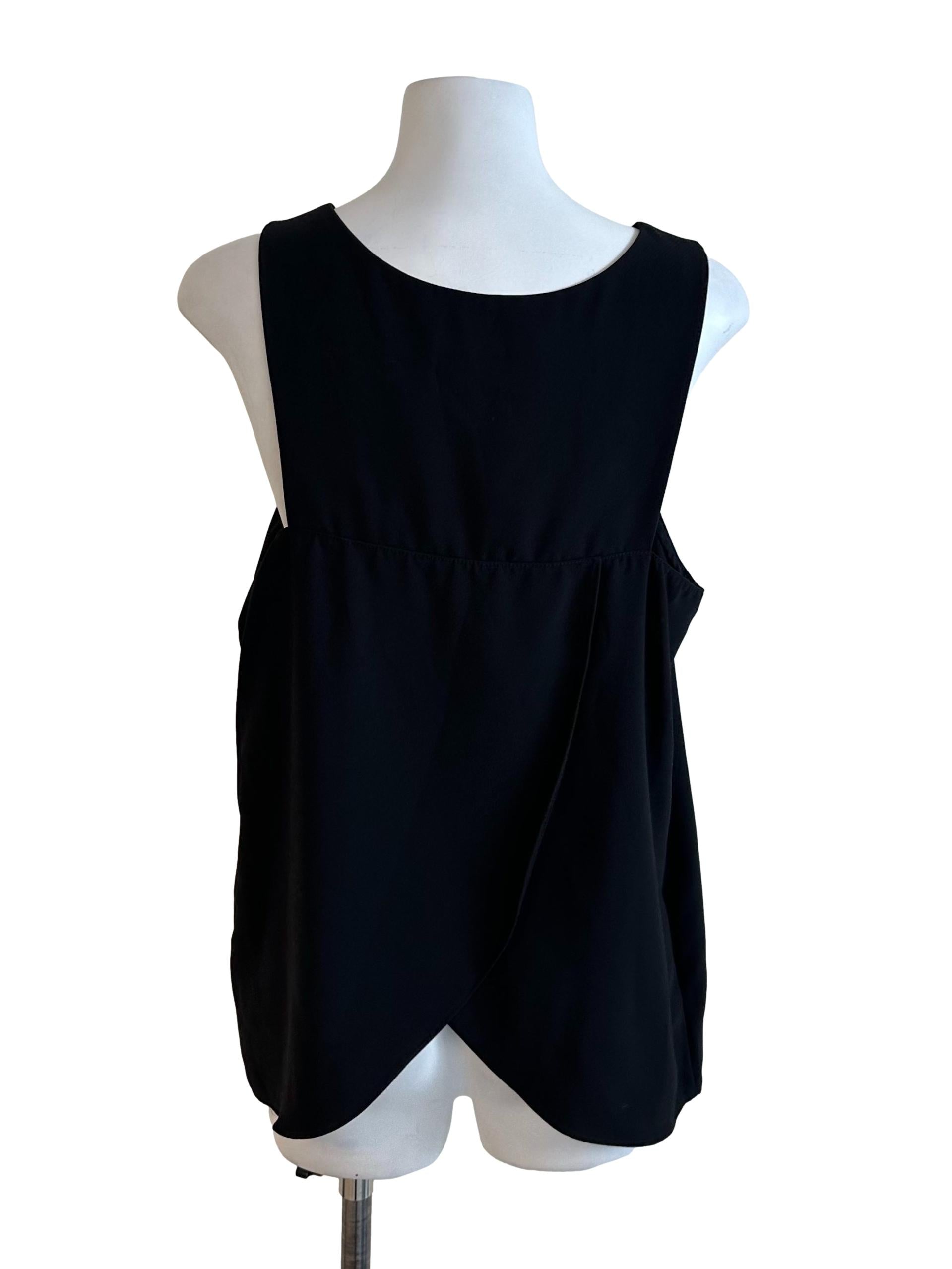 Onyx Black Round Neck Casual Top