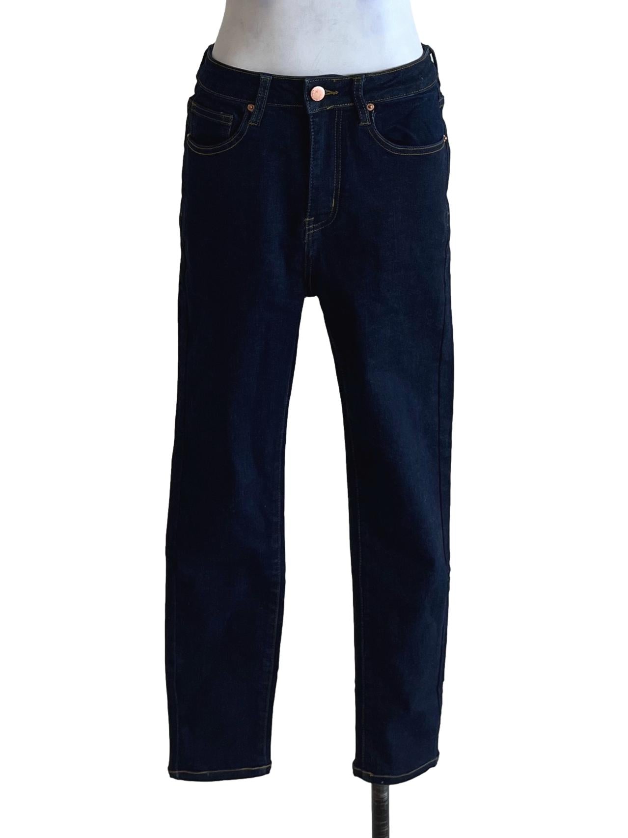 Blue Denim Plain Skinny Jeans LB