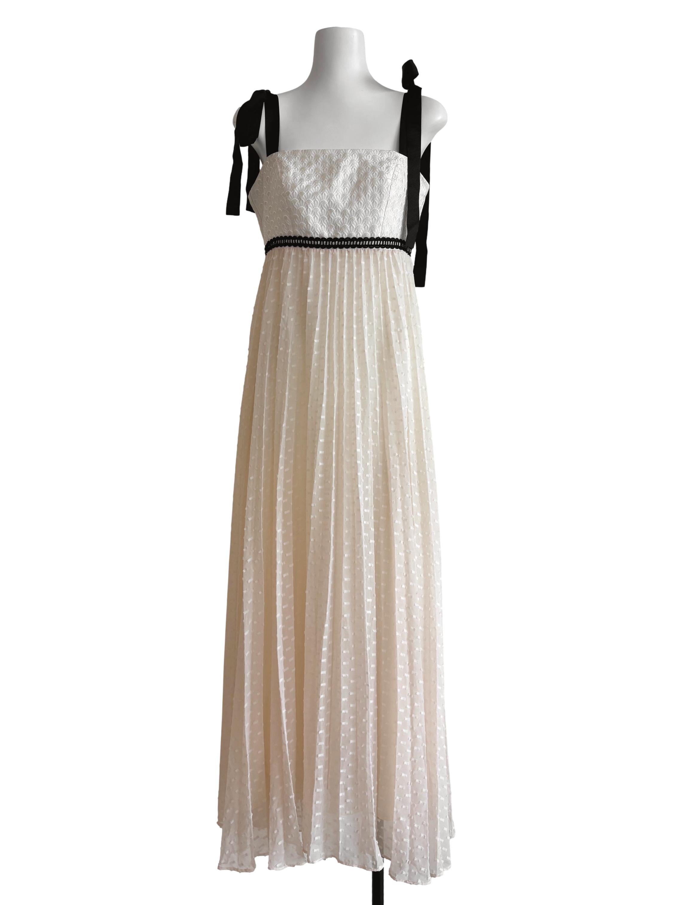 Antique White Textured Maxi Dress LB