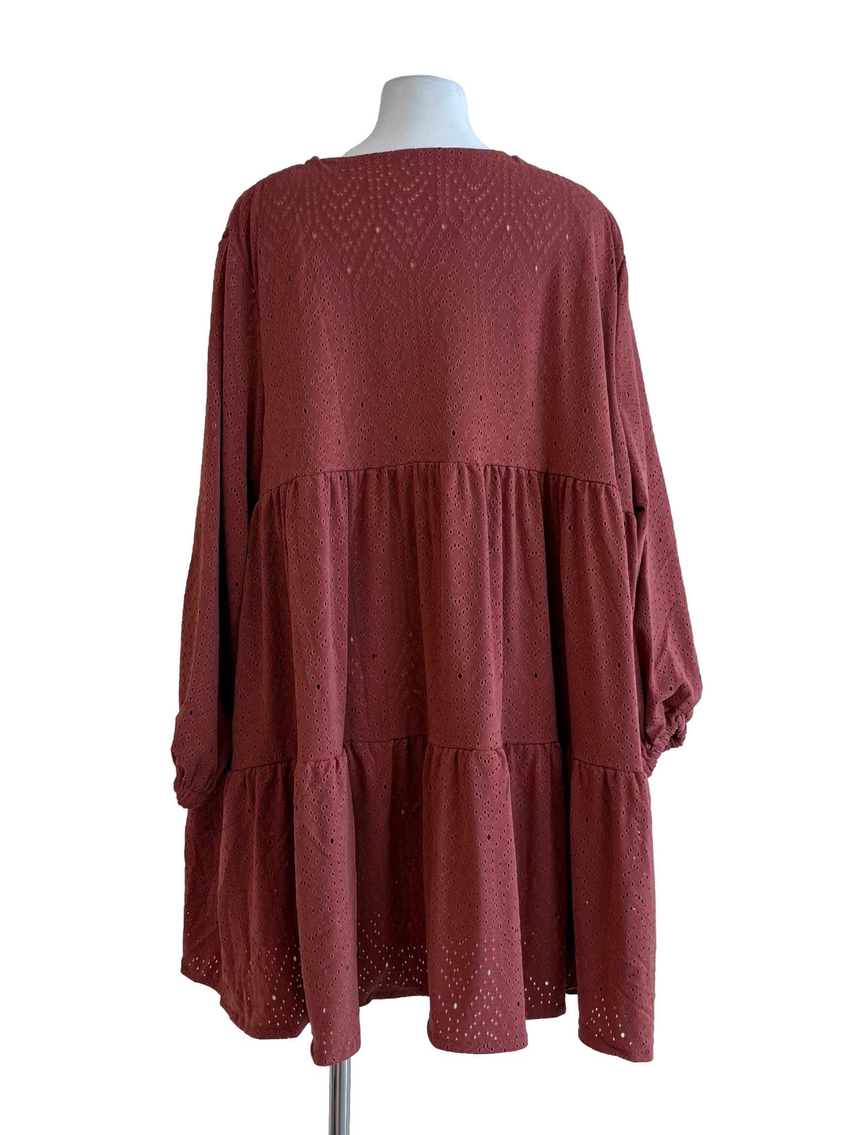 Blush Red Eyelet Dress