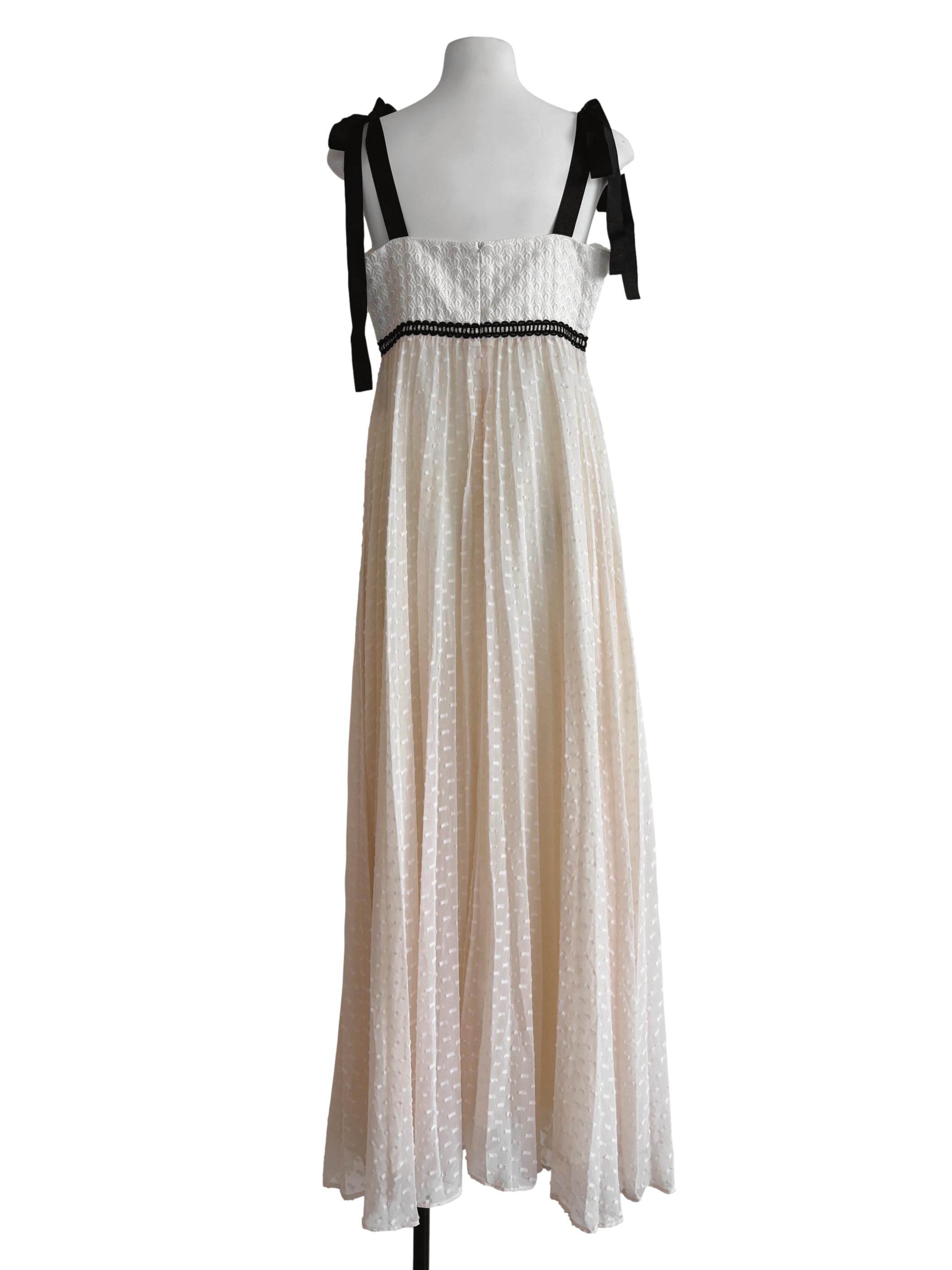Antique White Textured Maxi Dress LB