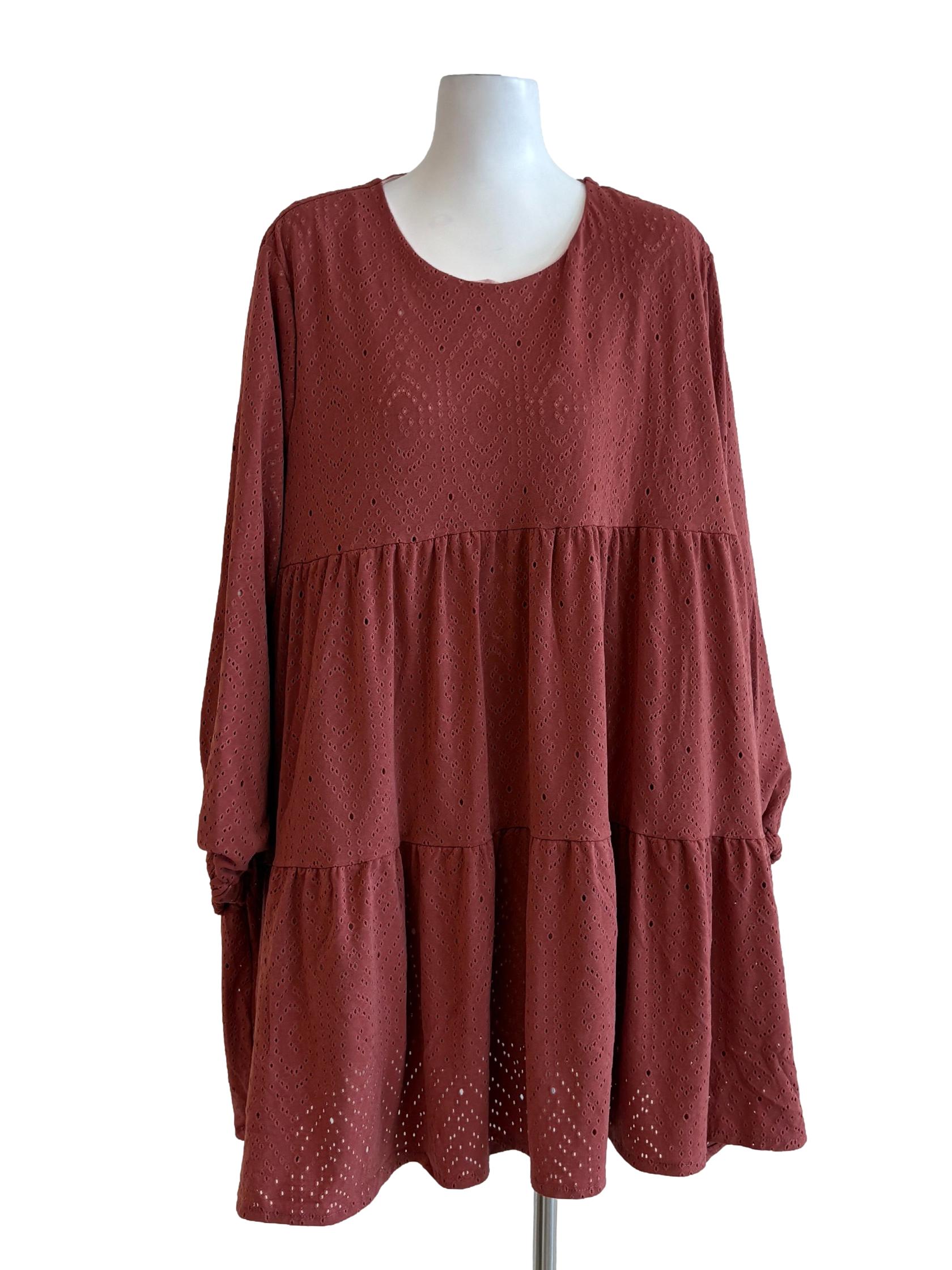 Blush Red Eyelet Dress