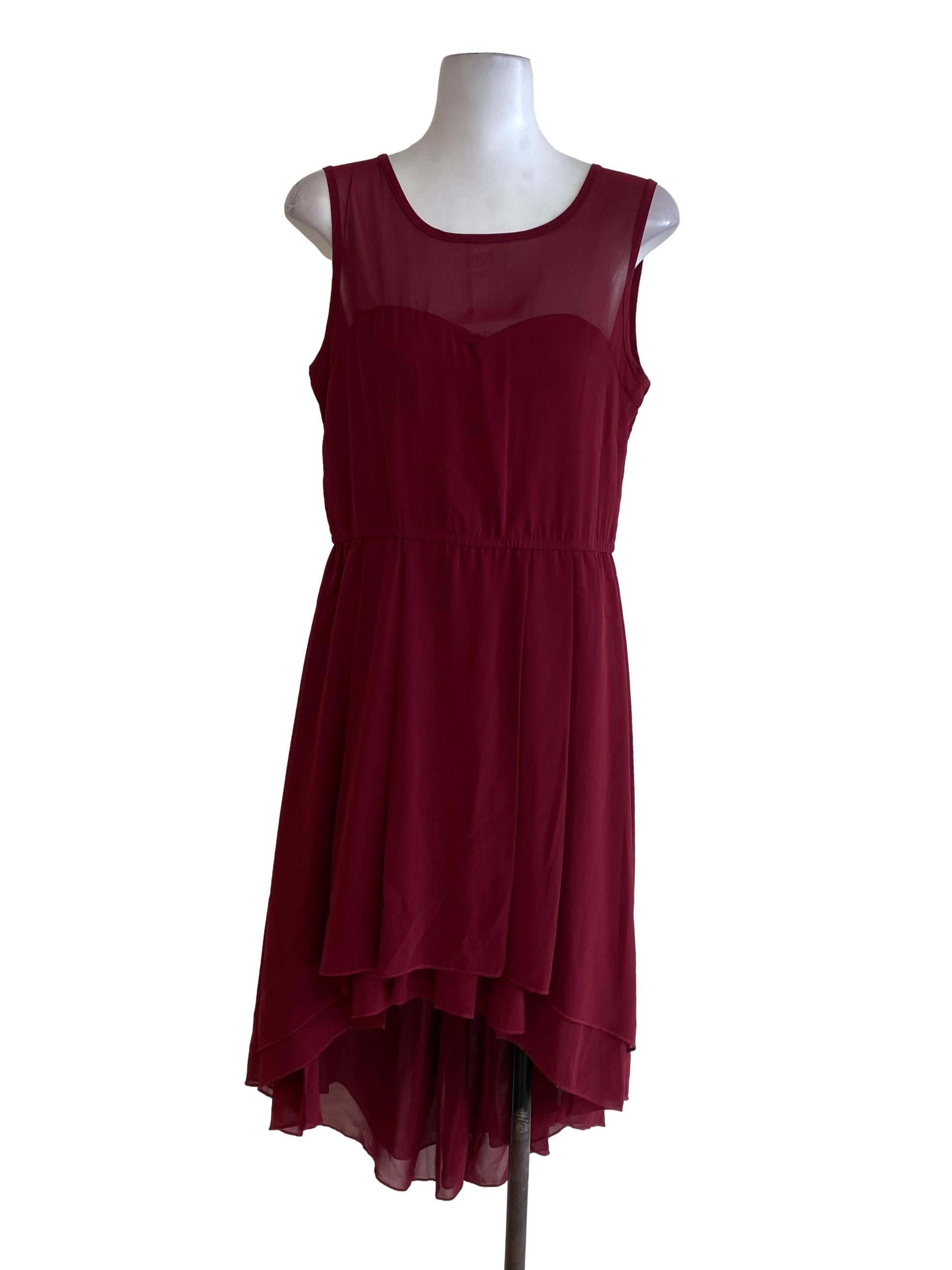 Blood Red Blouson Dress
