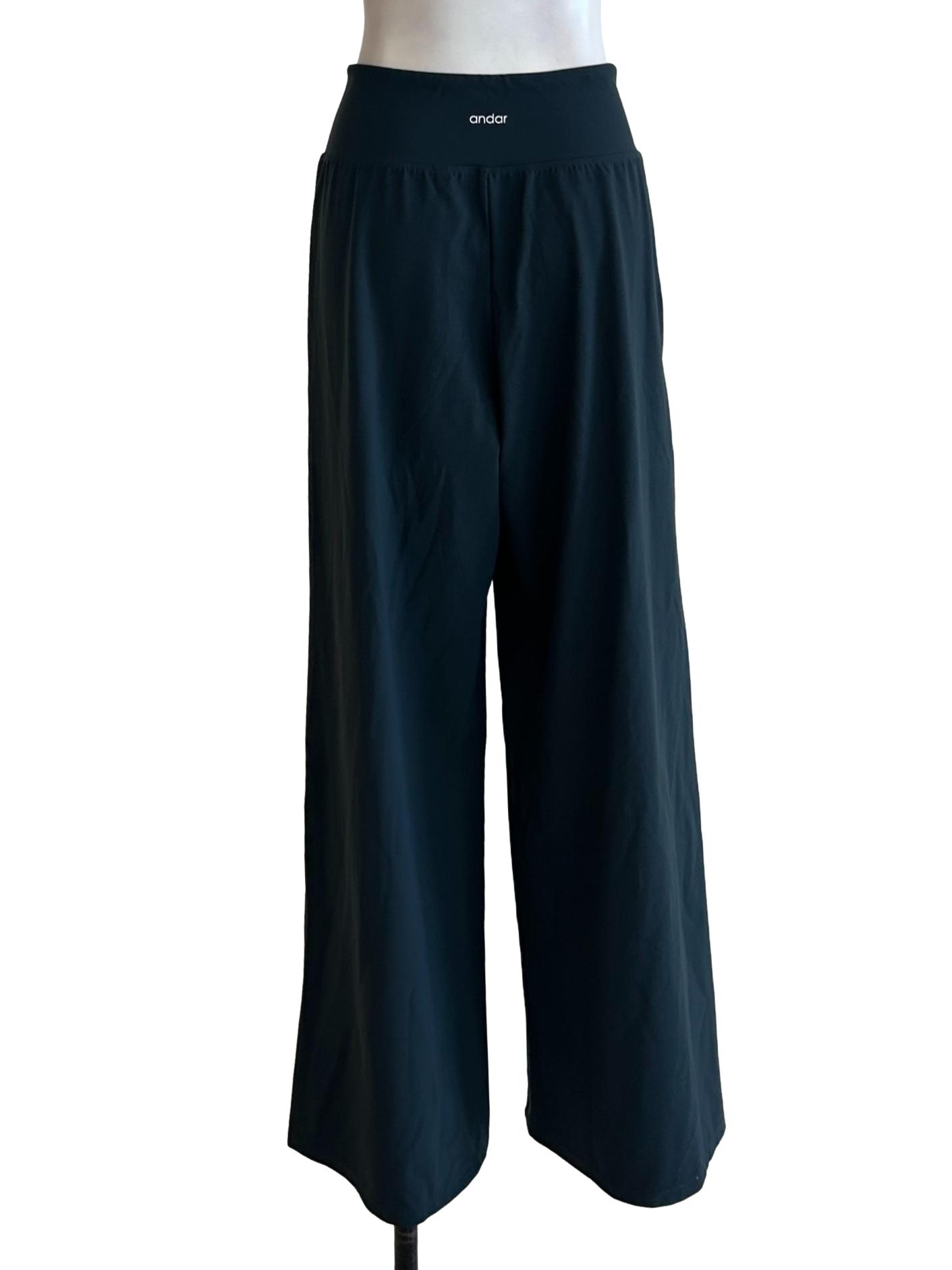 Black Green Casual Active Pants