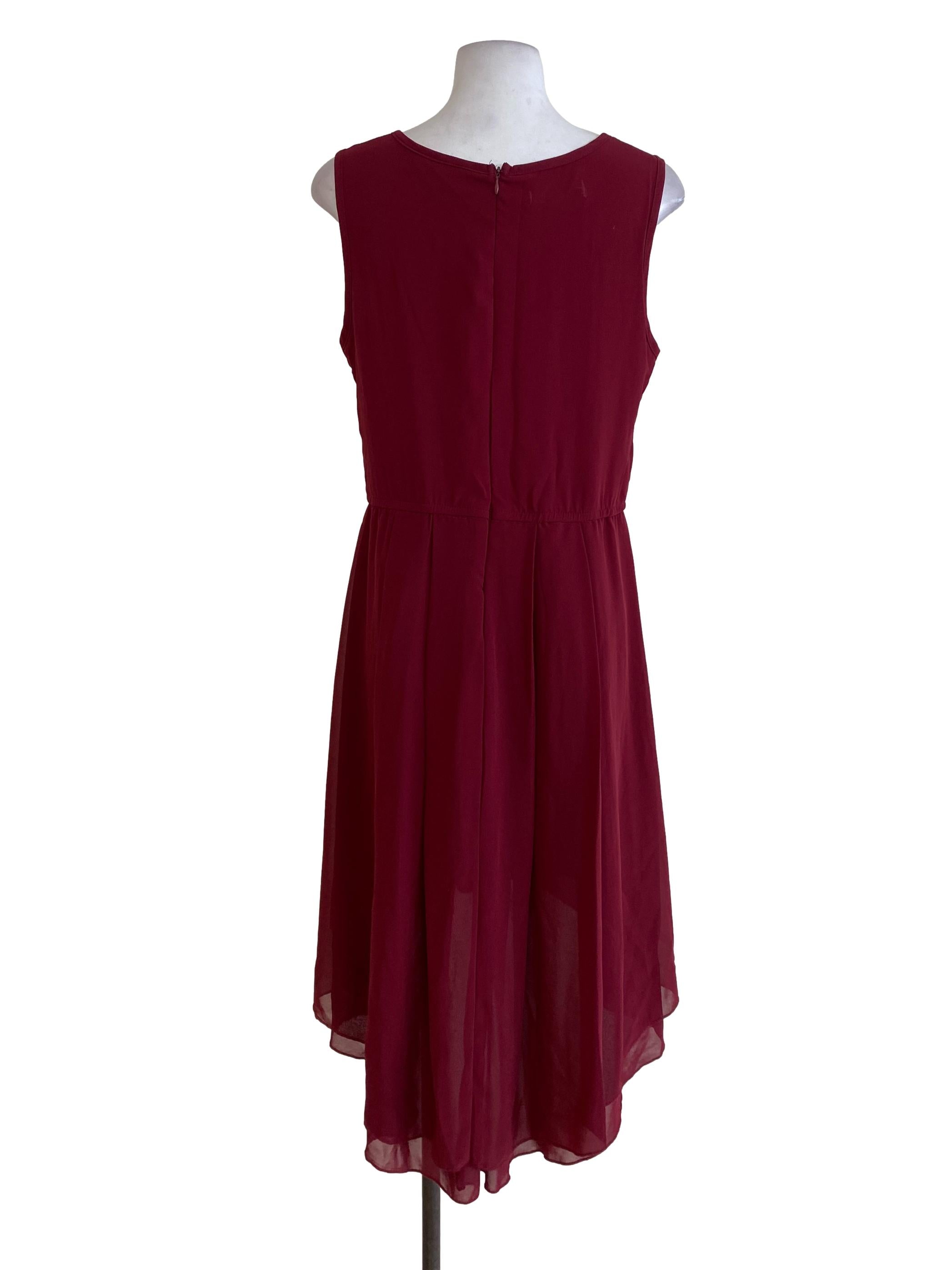 Blood Red Blouson Dress