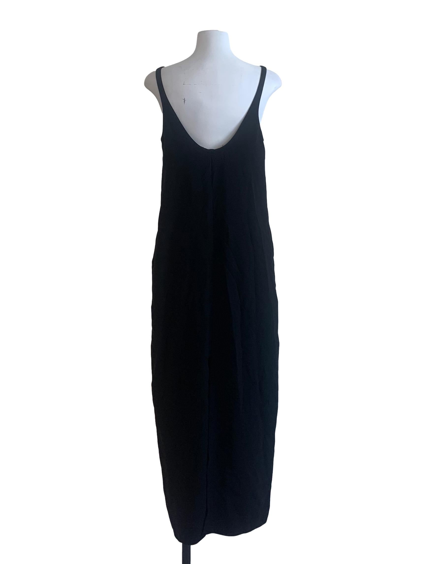 Ink Black Scoop Neck Dress