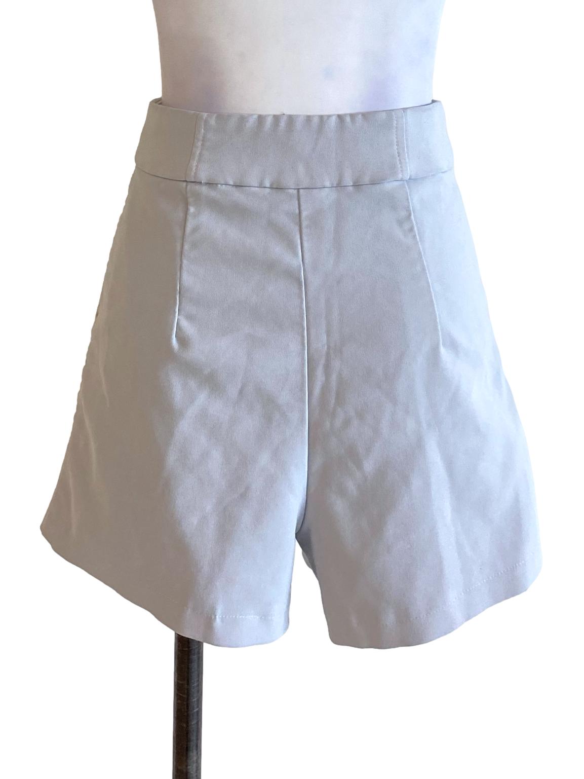 Slate Blue High Waisted Fit Shorts
