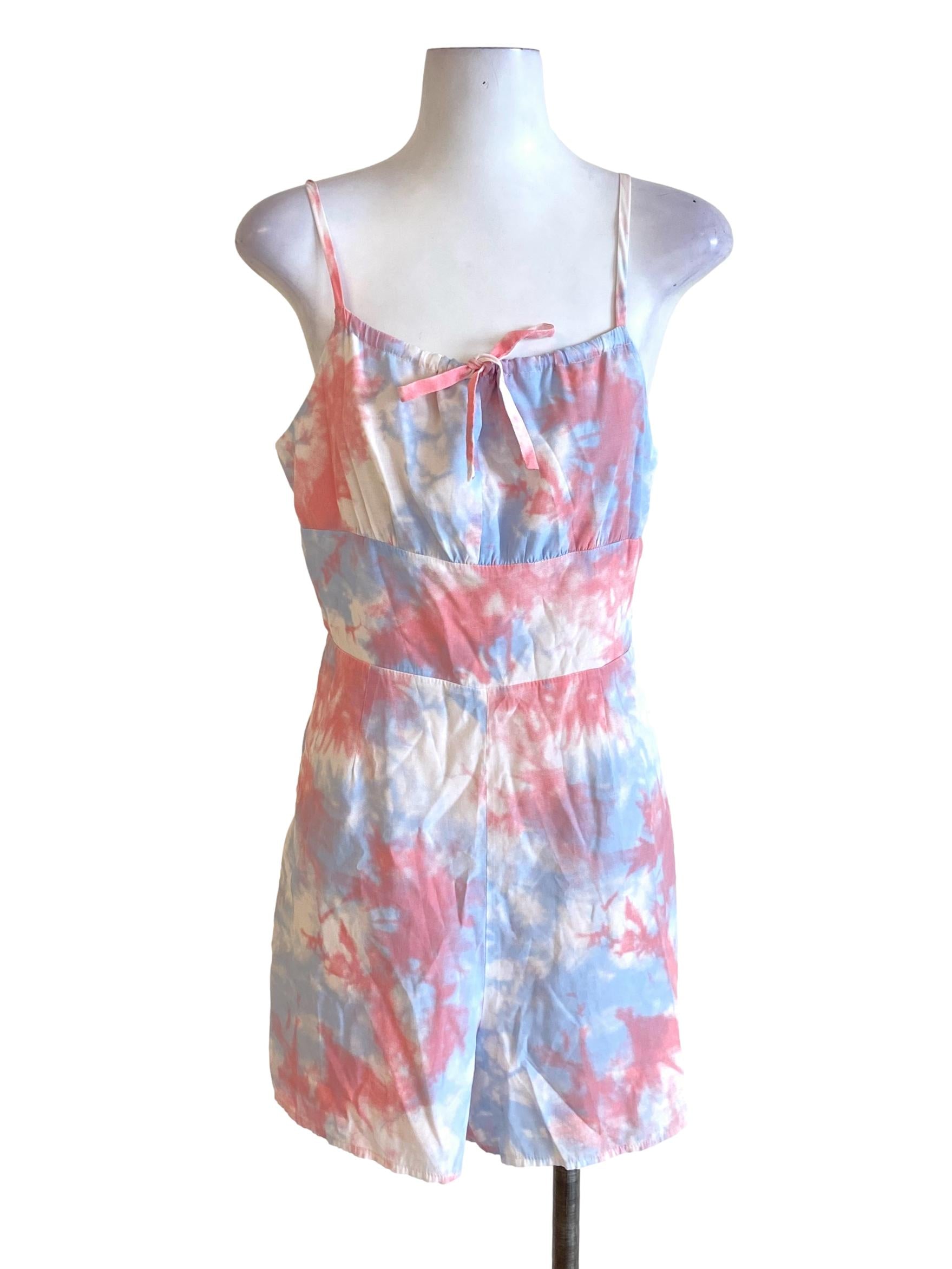 Pink Cotton Candy Spaghetti Strap Romper