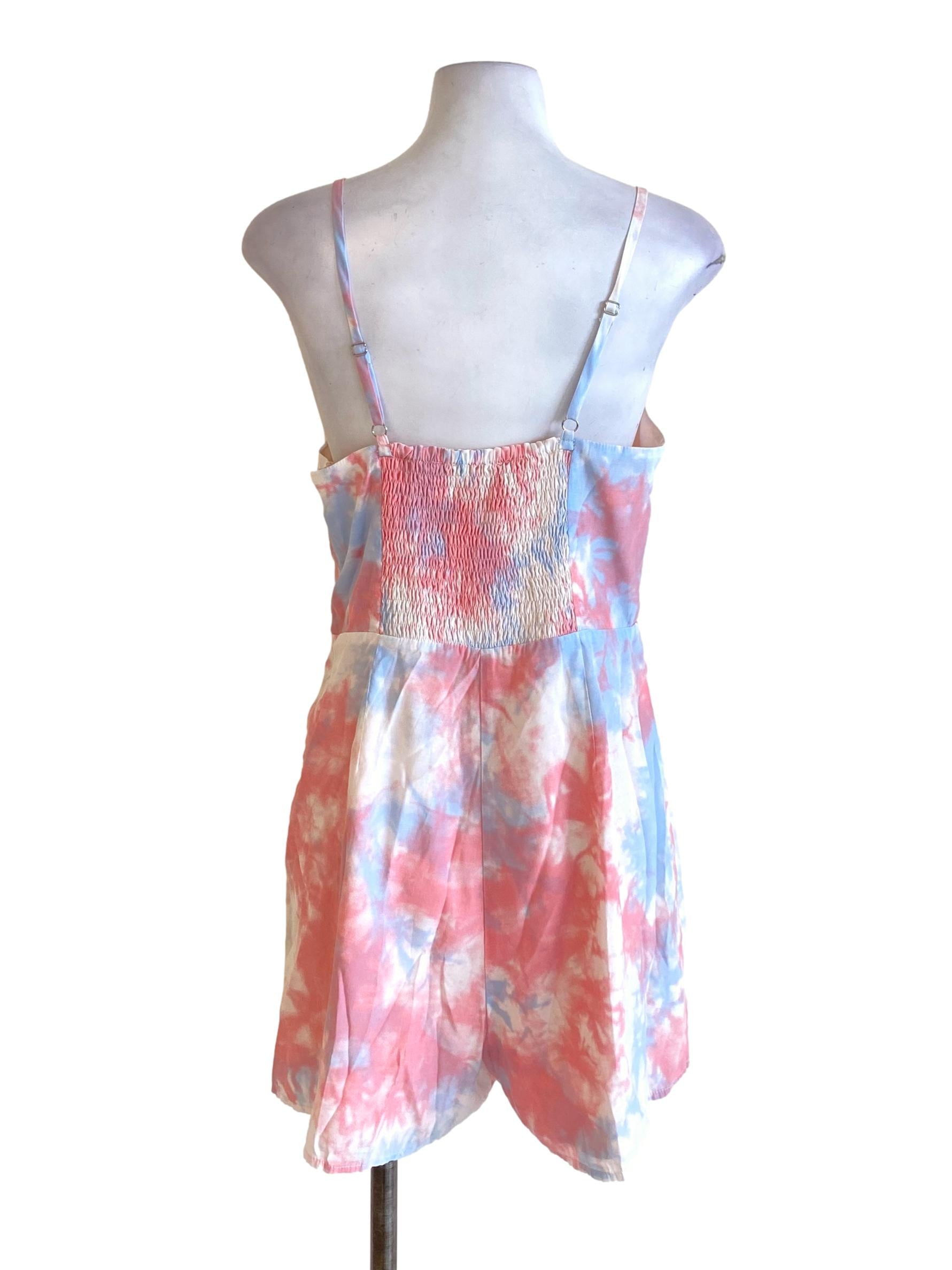 Pink Cotton Candy Spaghetti Strap Romper