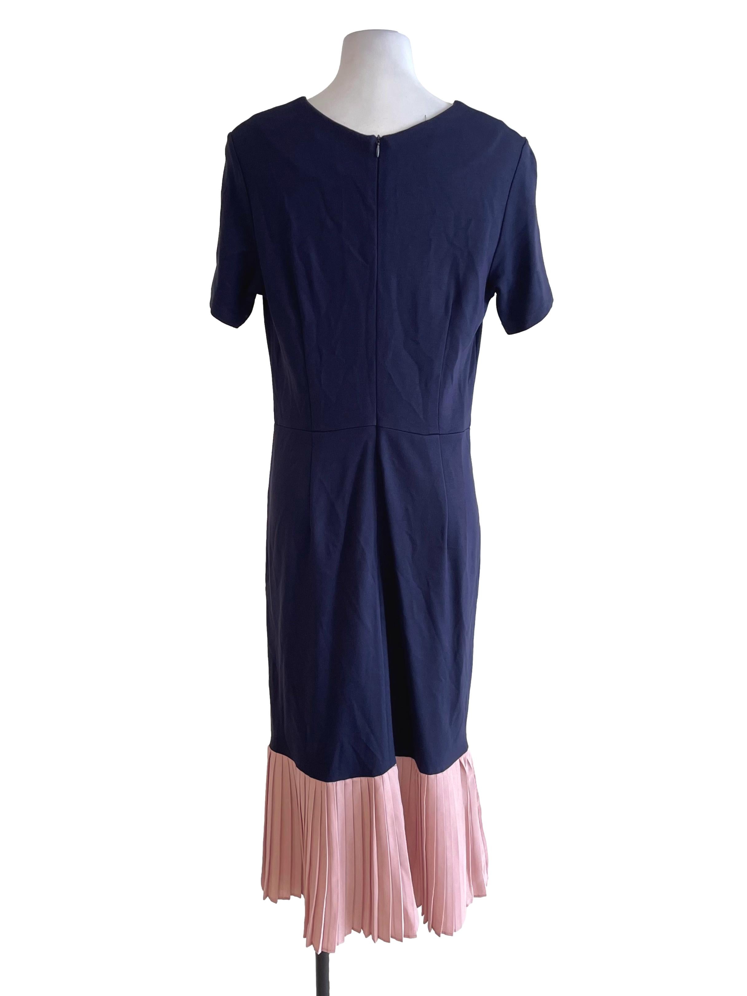 Navy & Pink Contrast Dress