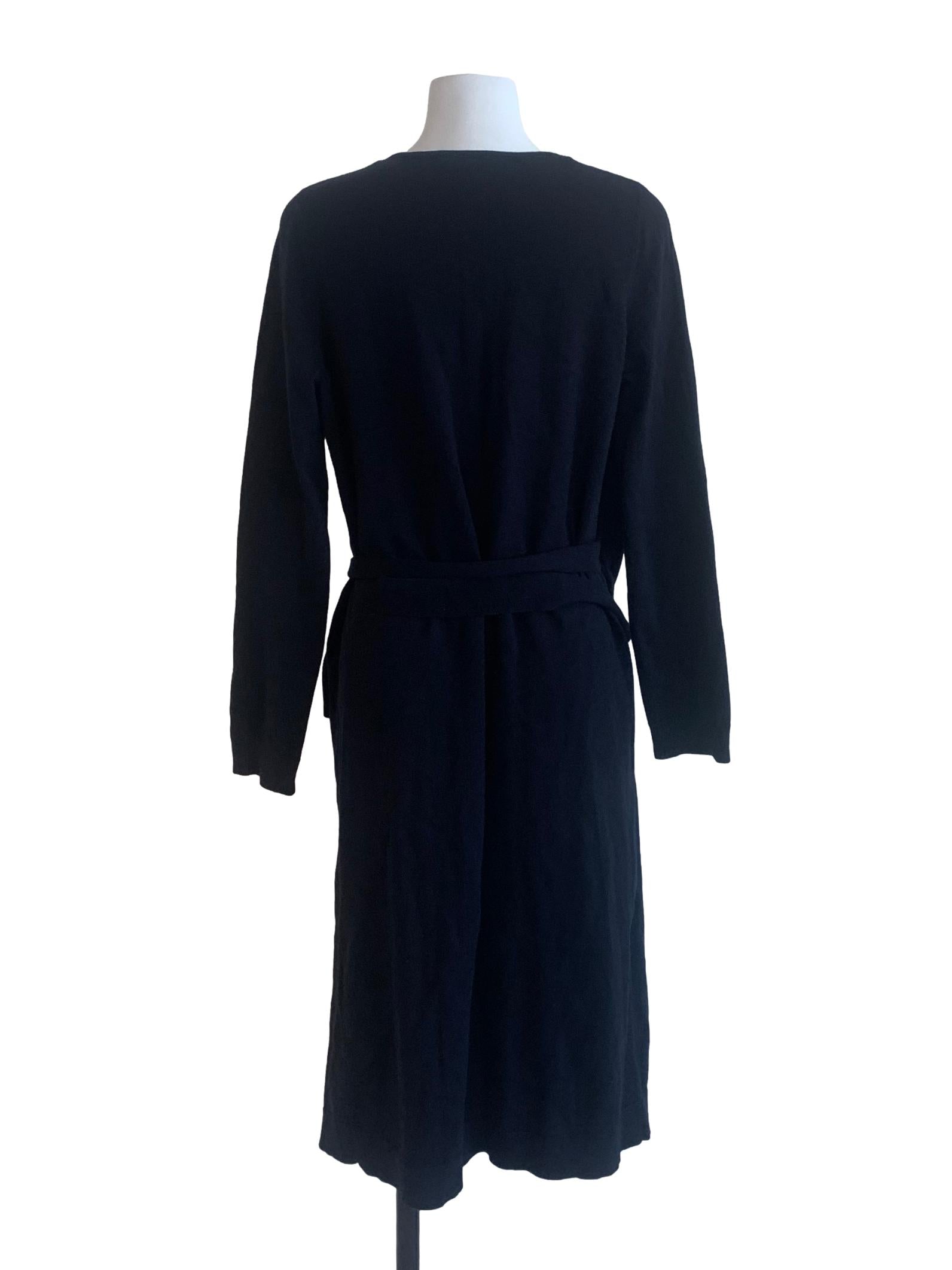 Ebony Black Wrap Dress
