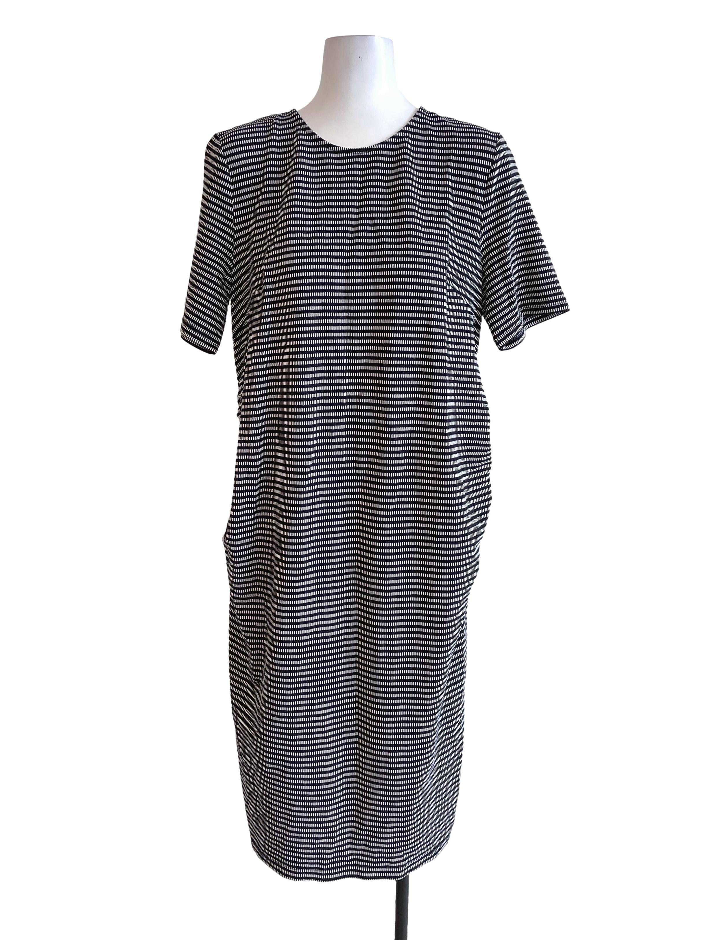 Black Striped Tee Dress LB
