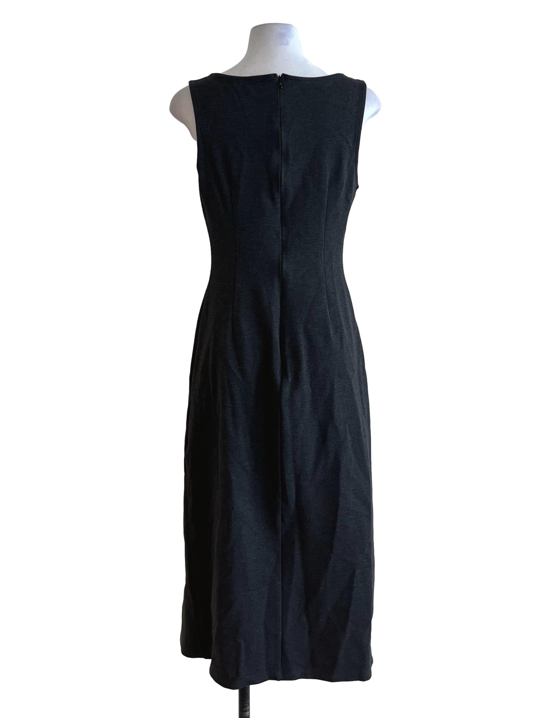 Grey Jewel Neckline Sheath Dress