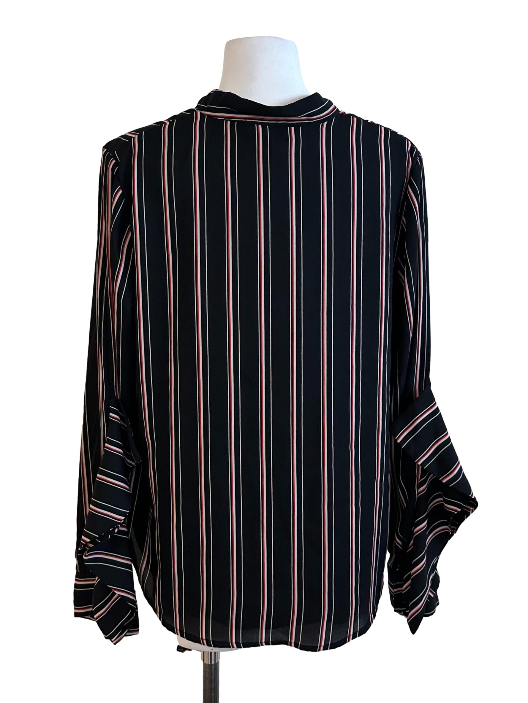 Onyx Black Stripe Blouse