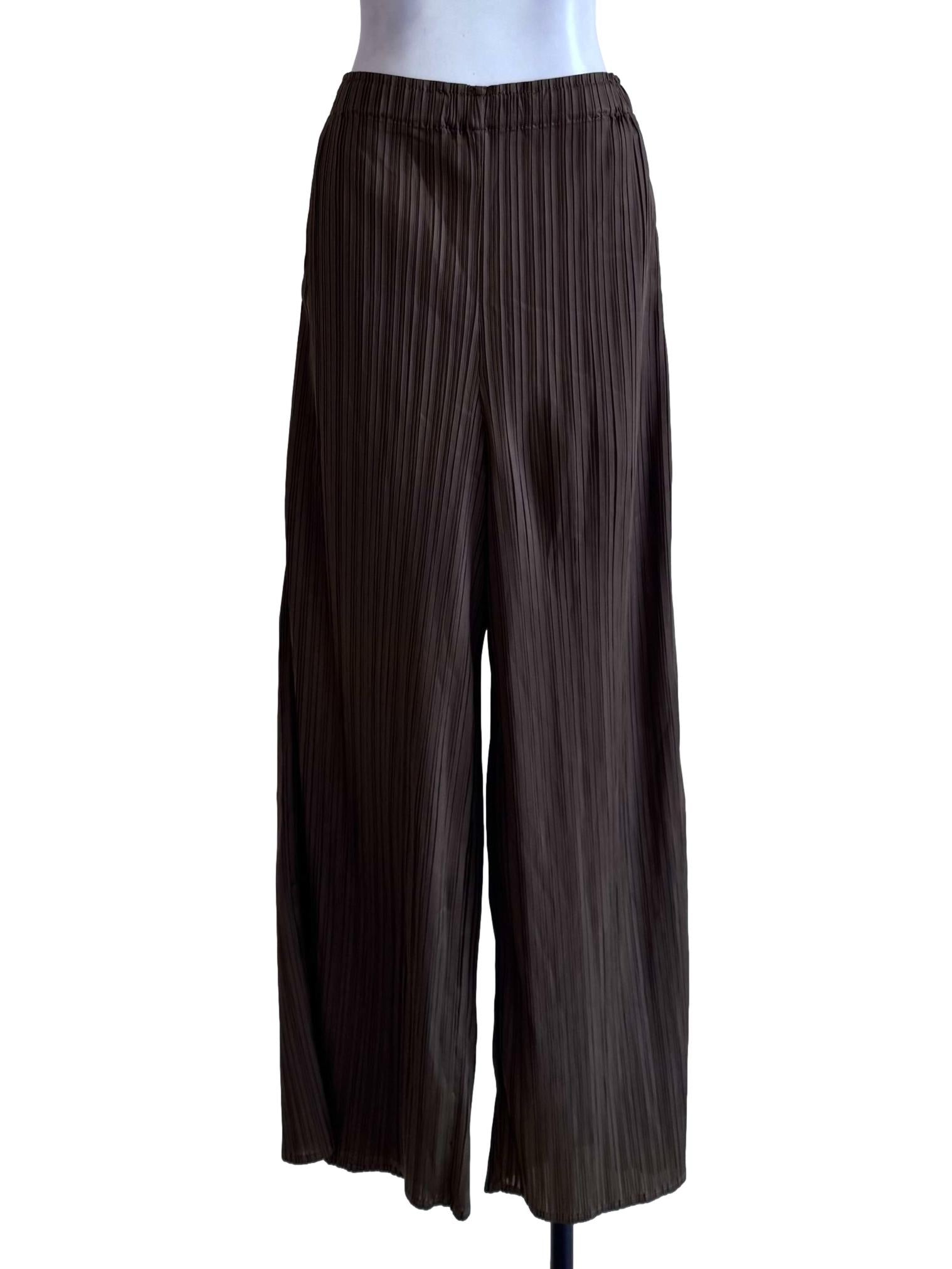 Moss Green Pleated Long Pants
