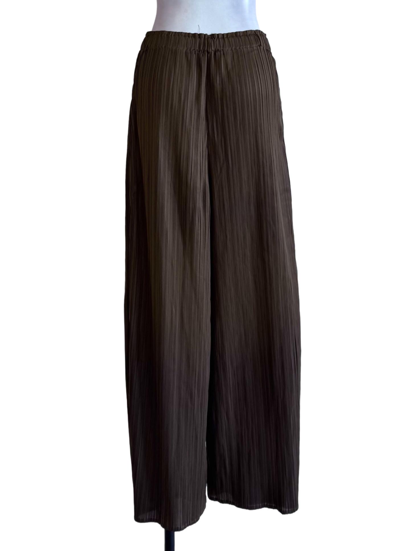 Moss Green Pleated Long Pants