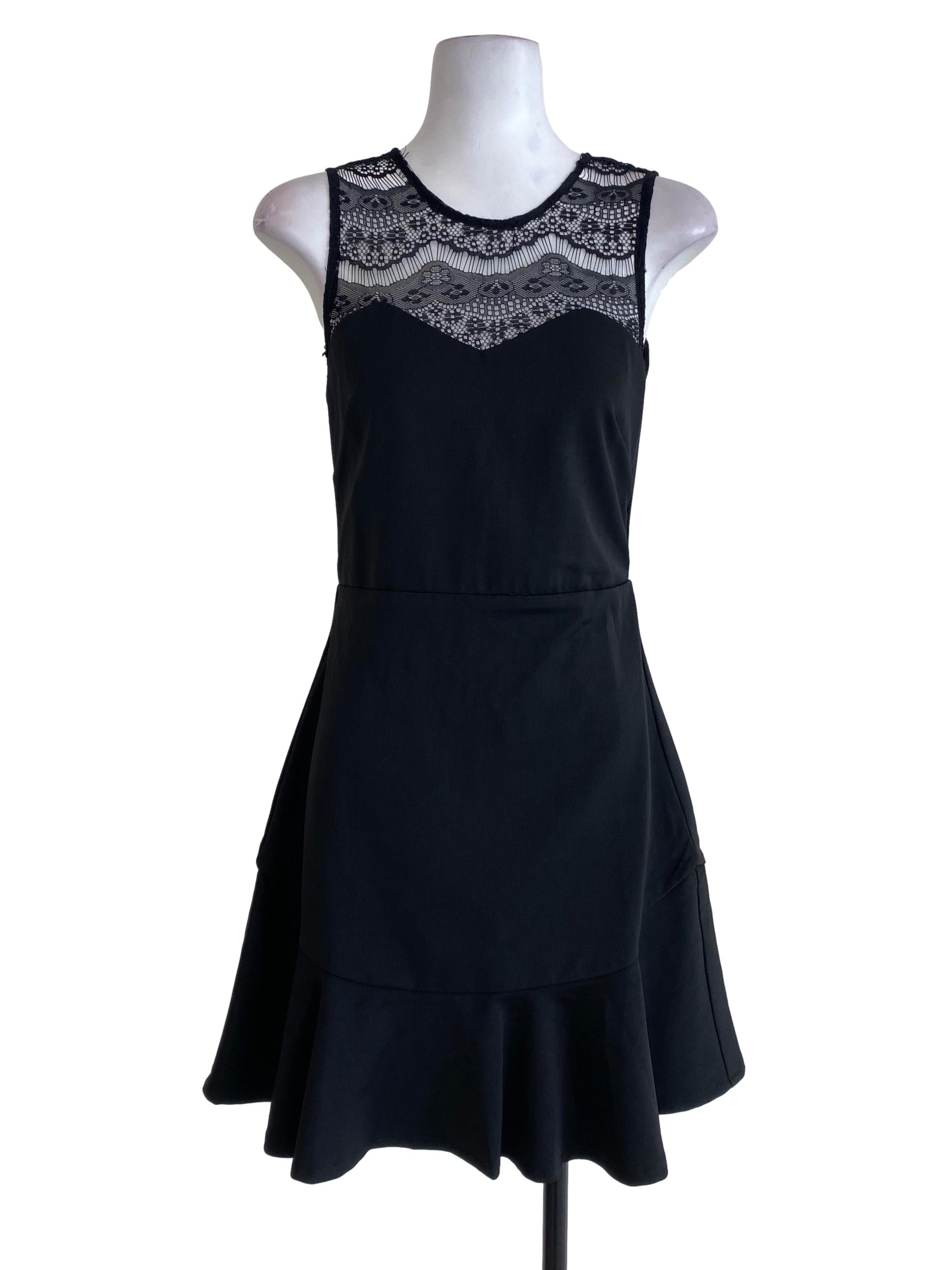 The Thread Theory Black Empire Ruffle Dress | REFASH