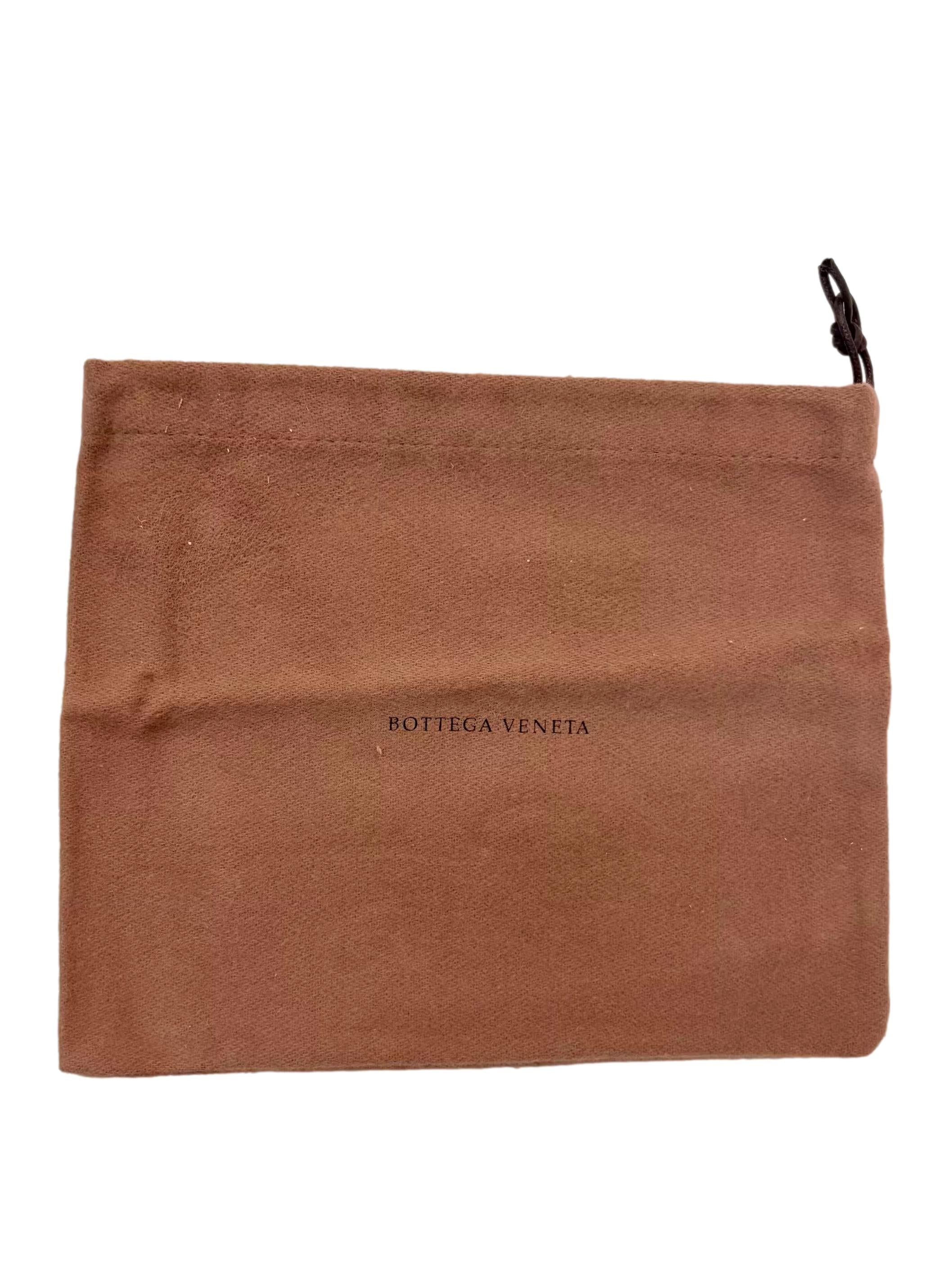 Navy Blue Intrecciato Leather Long Wallet