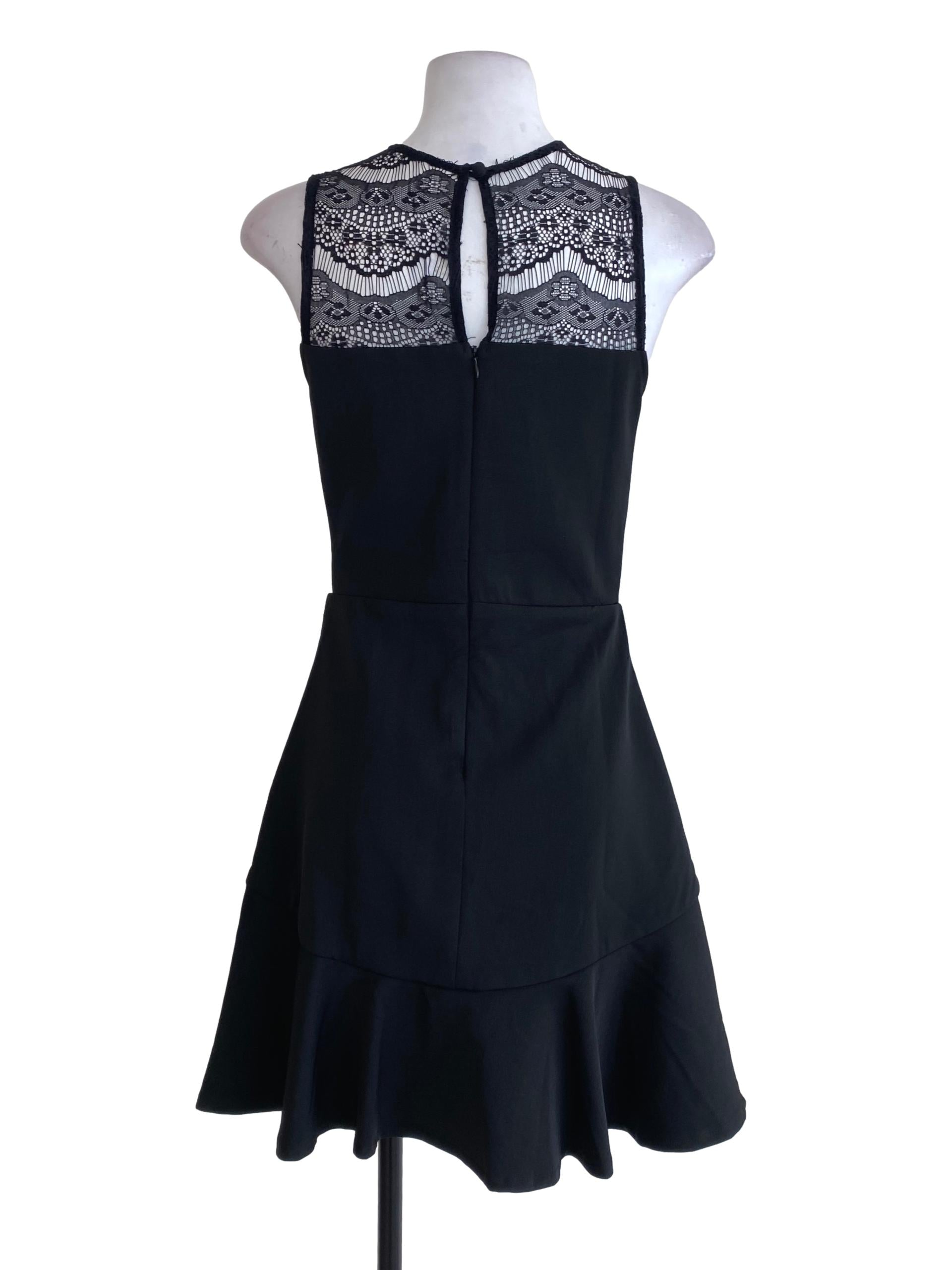 The Thread Theory Black Empire Ruffle Dress | REFASH