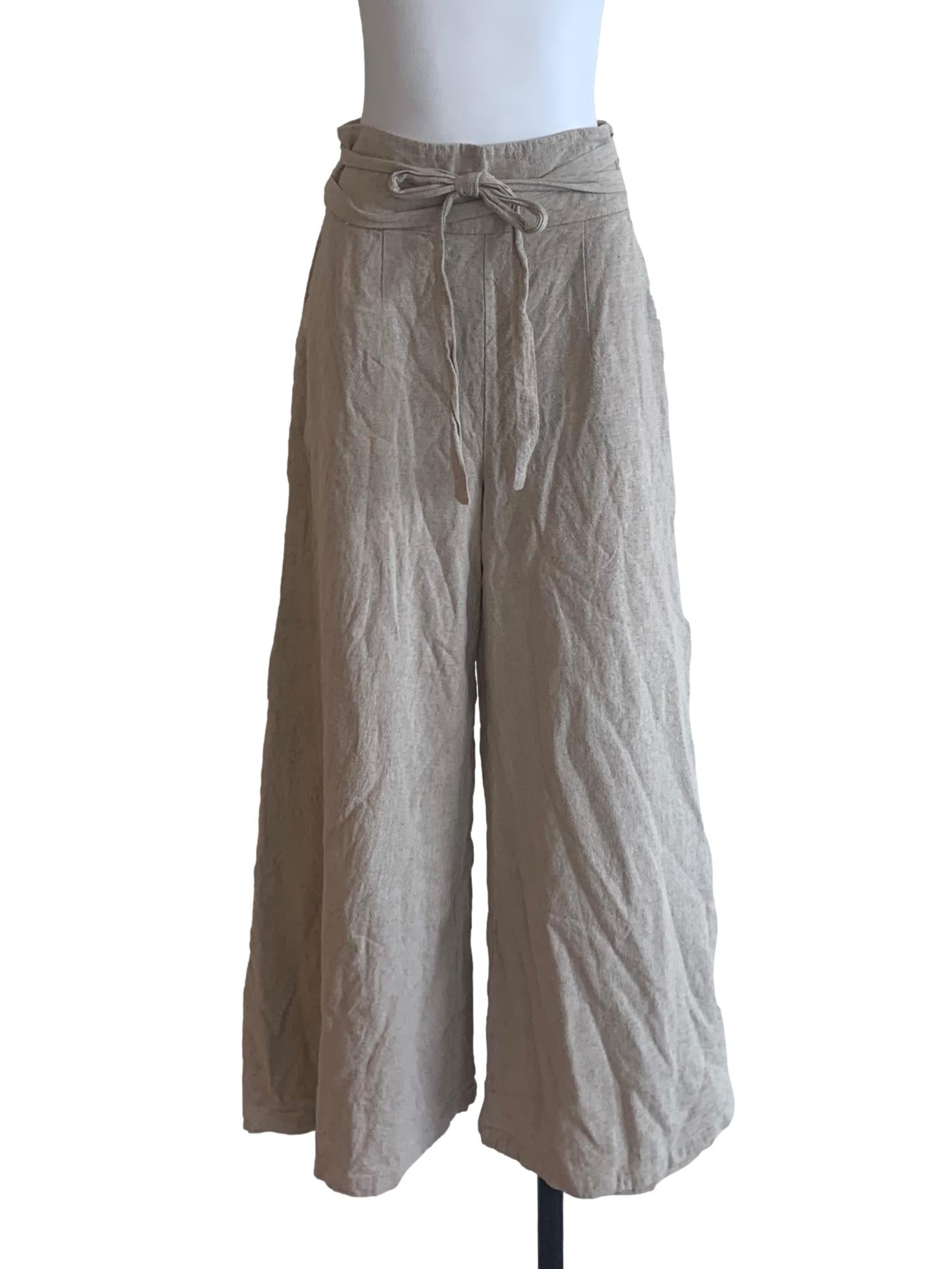 Latte Beige Wide Leg Pants