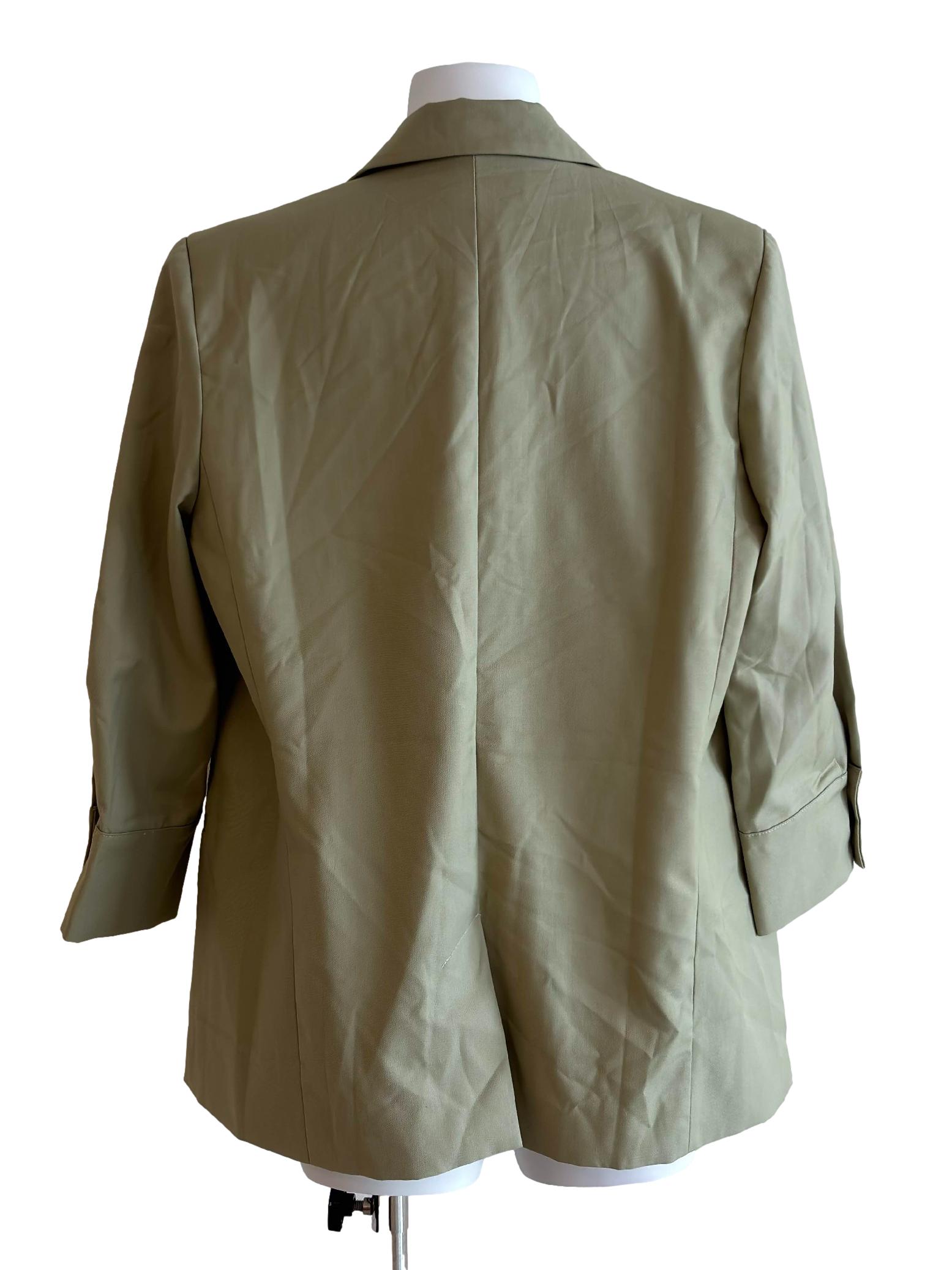 Sage Green Oversize Open Blazer