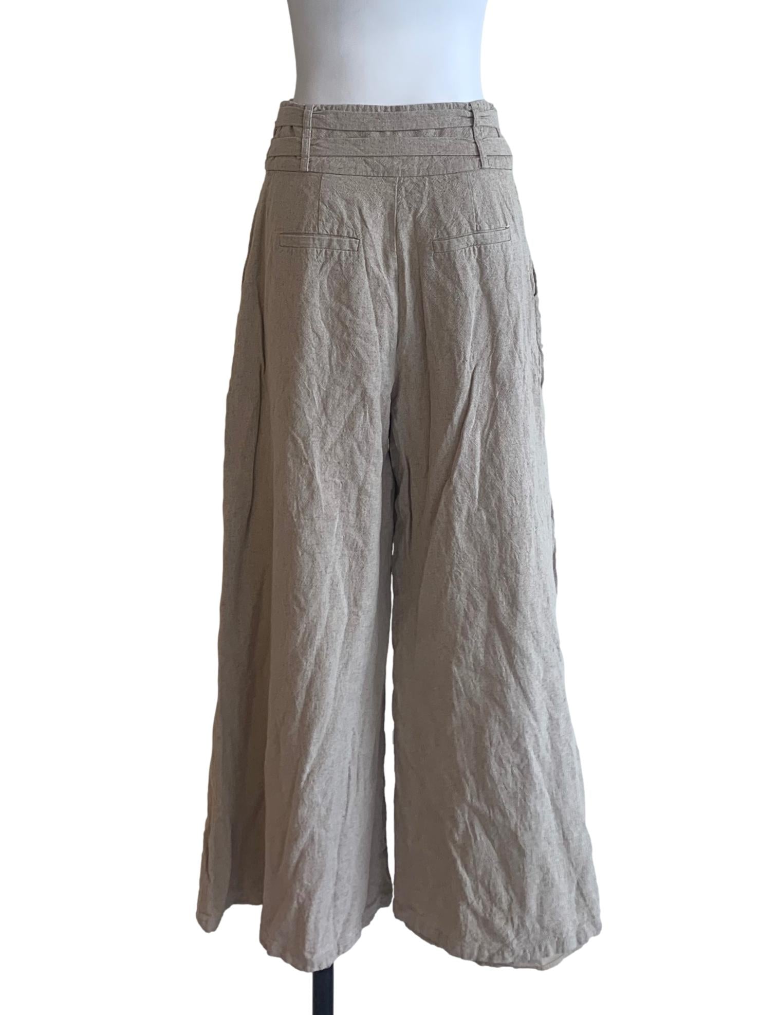 Latte Beige Wide Leg Pants