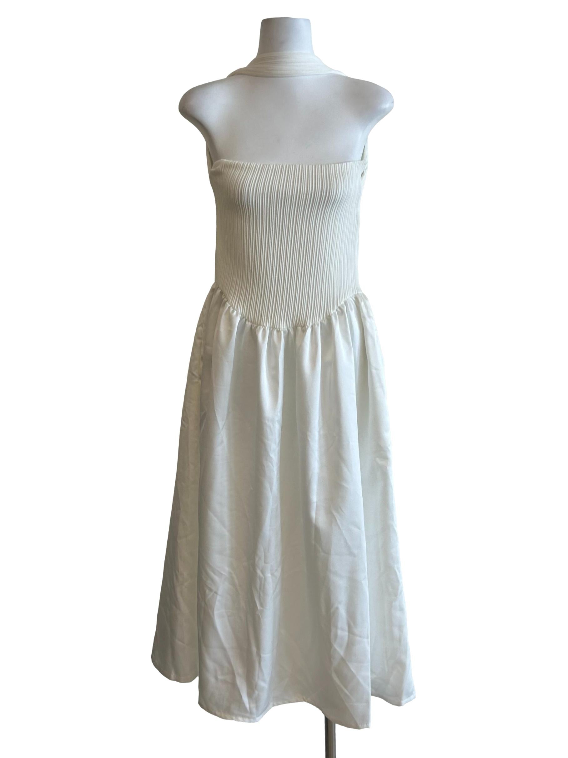 Pearl White Sleeveless Dress