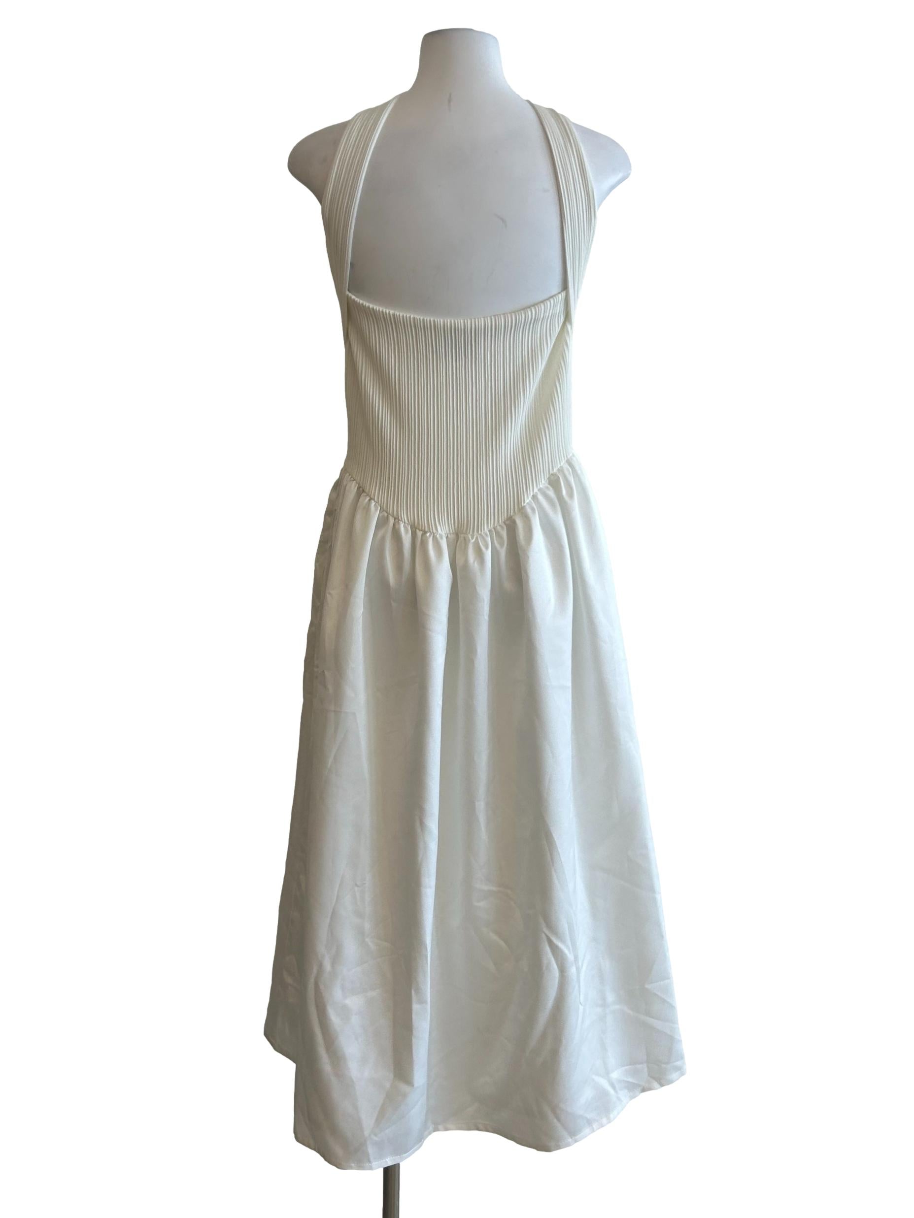 Pearl White Sleeveless Dress