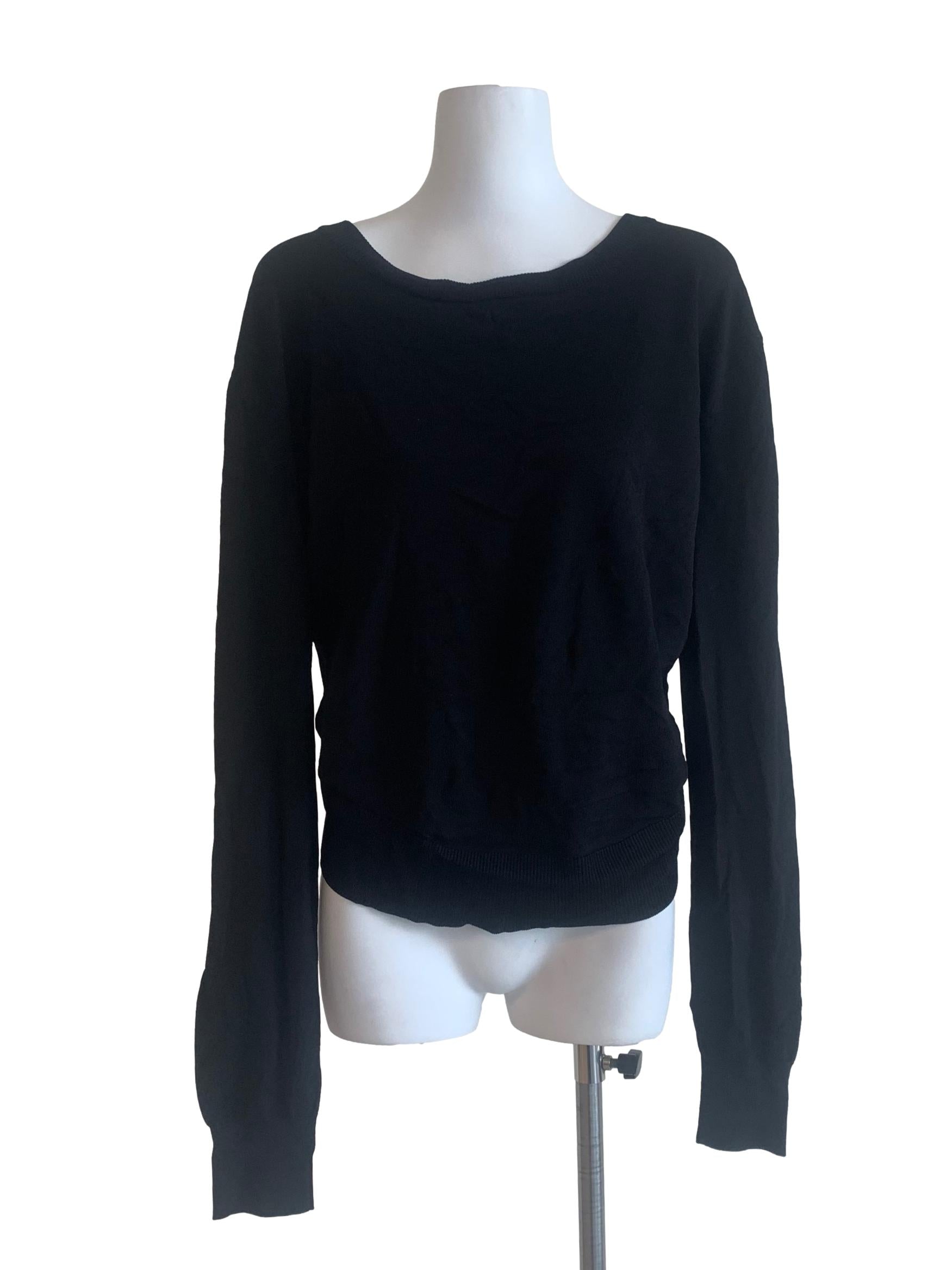 Ink Black Twist Top