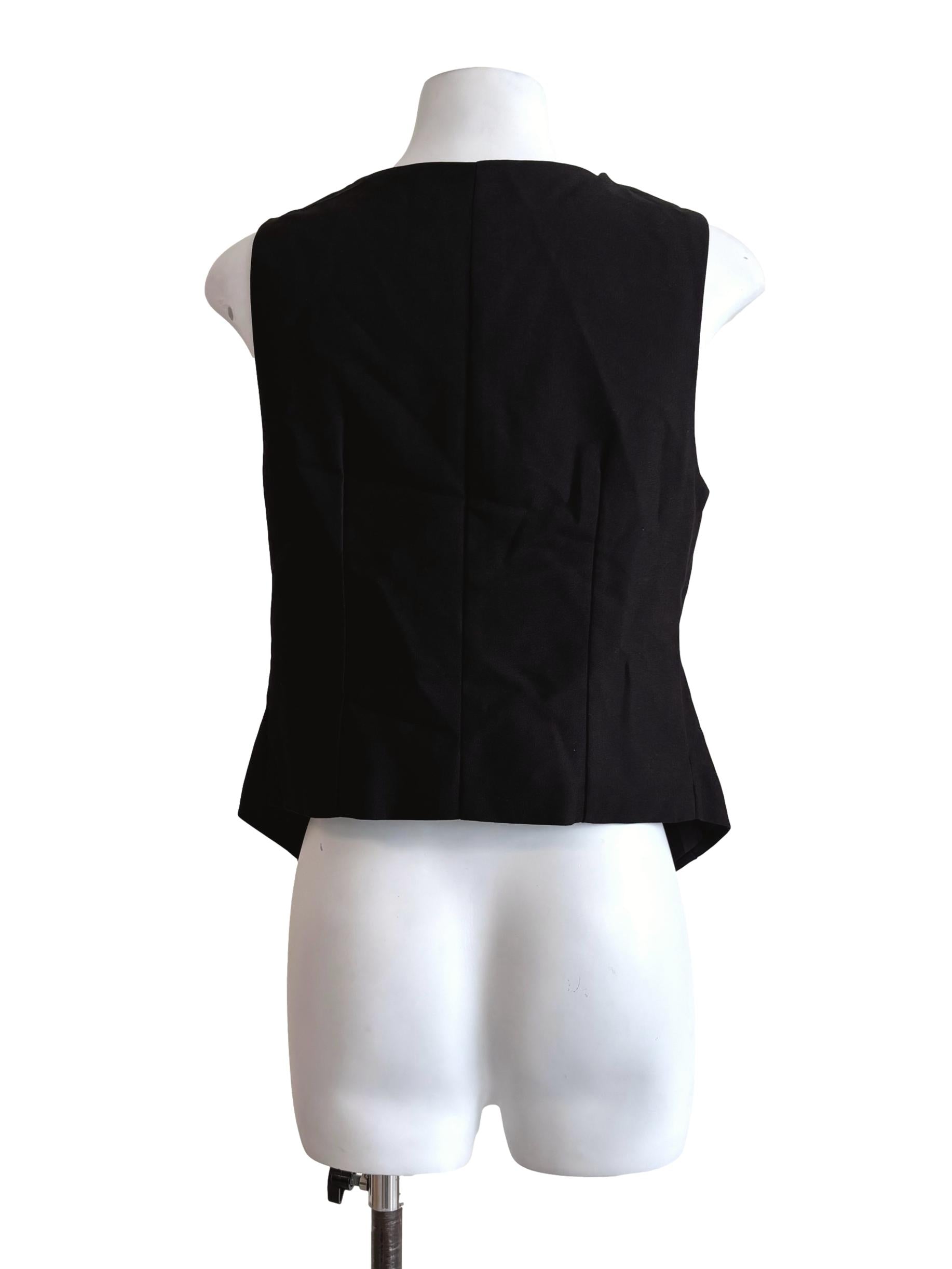 Ink Black Surplice Sleeveless Top