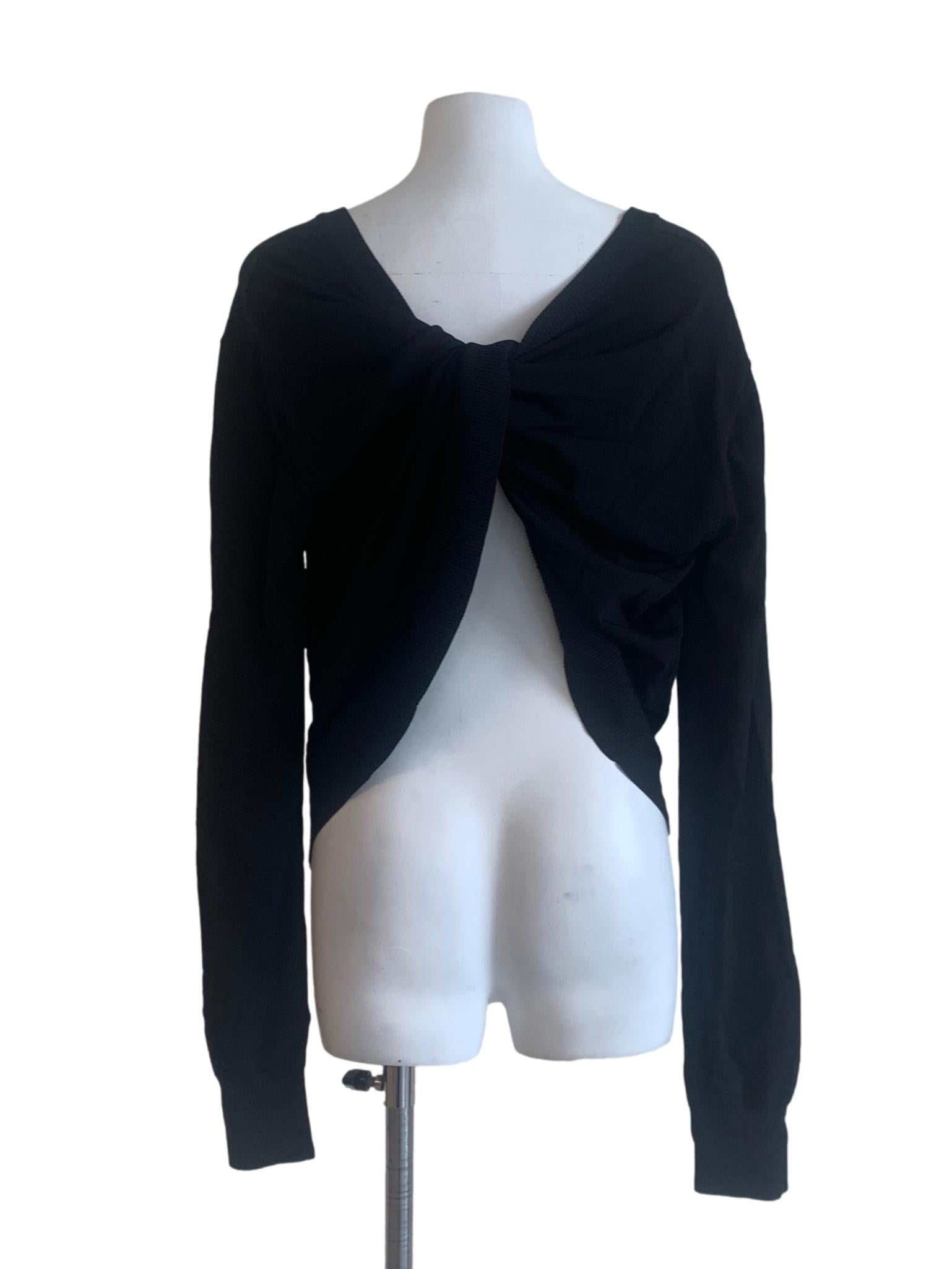 Ink Black Twist Top