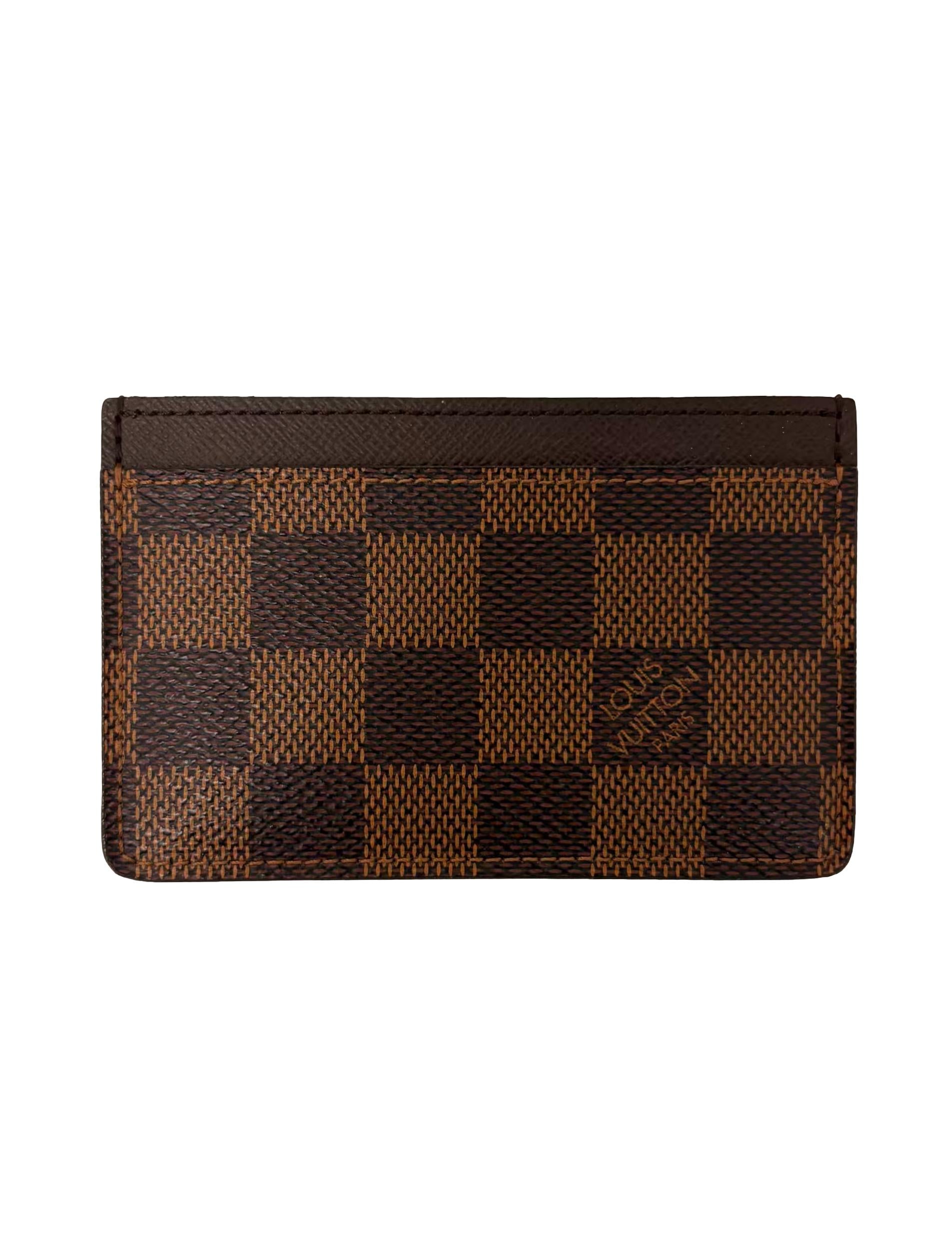 Brown Card Holder Damier Canvas