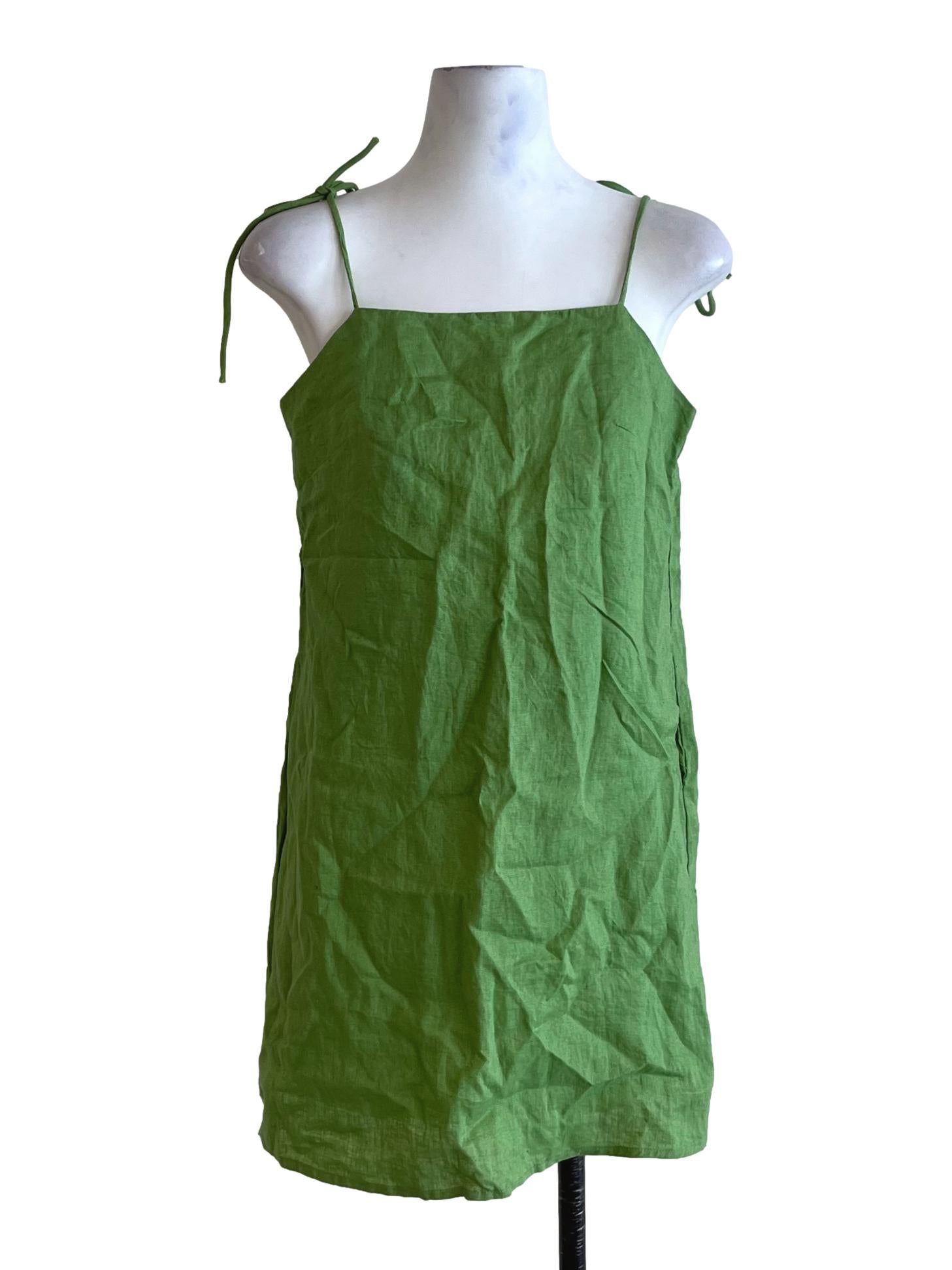 Pear Green Spaghetti Strap Shift Dress TEM