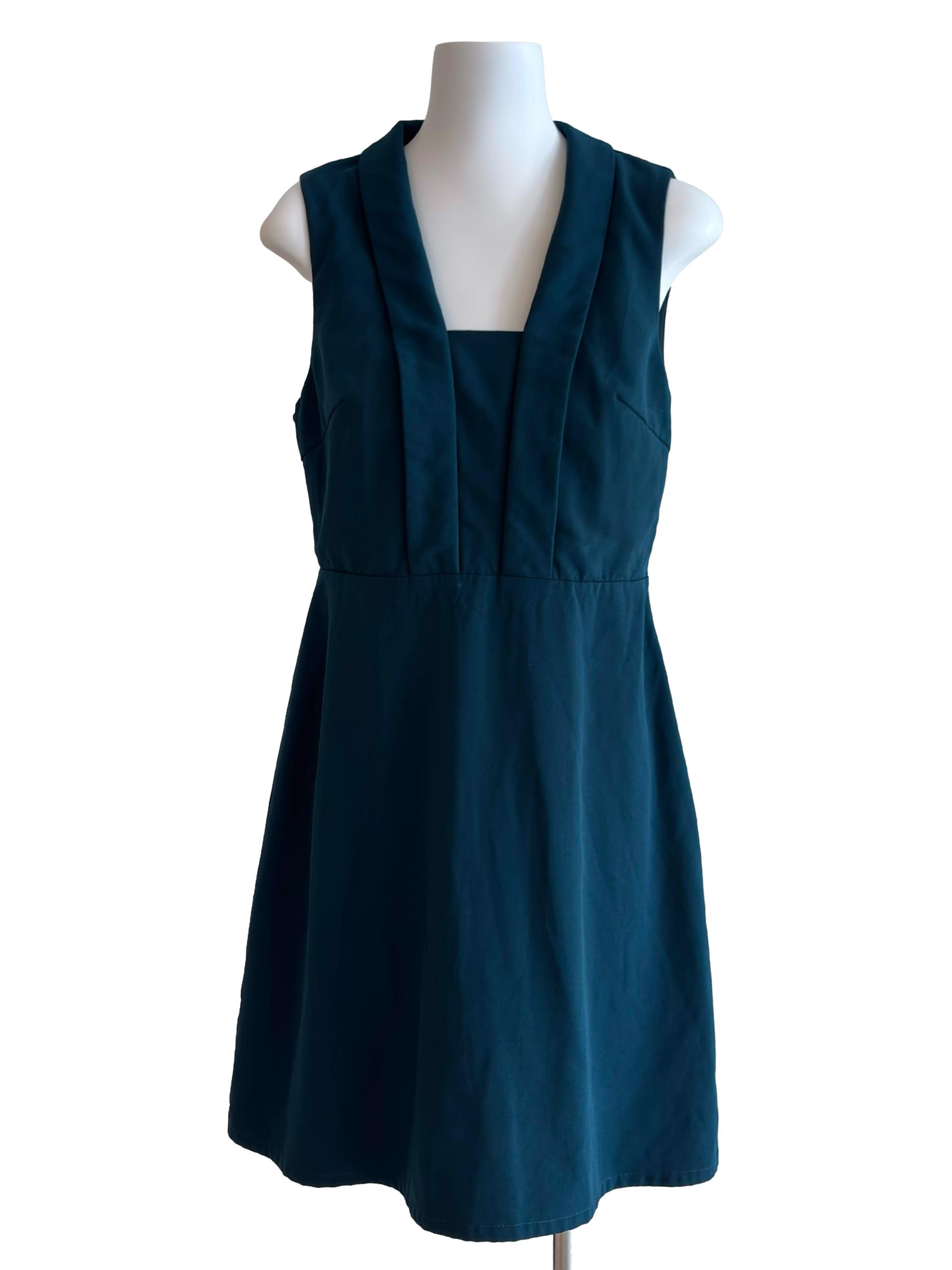 Peacock Blue A-Line Dress