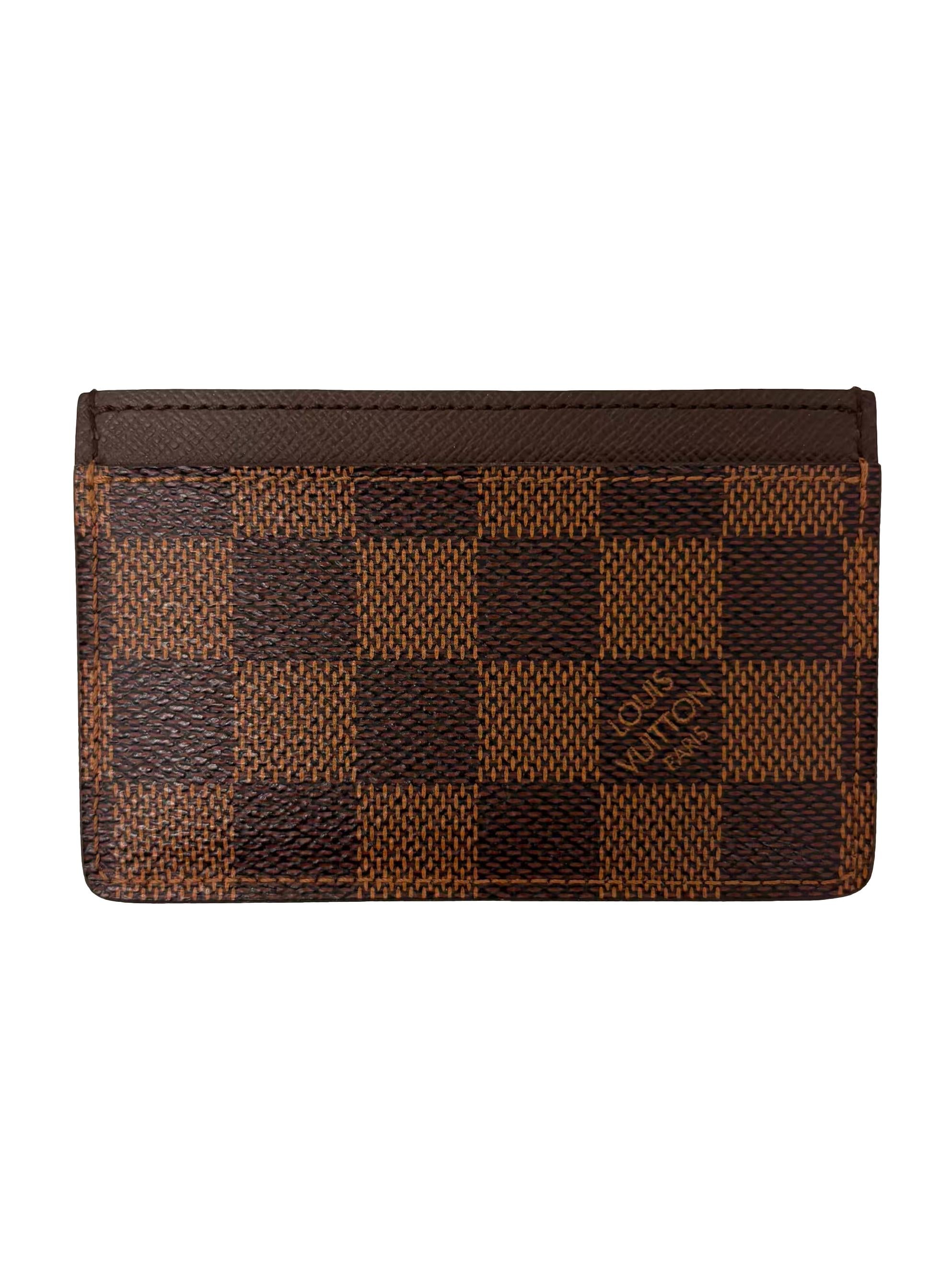 Brown Card Holder Damier Canvas
