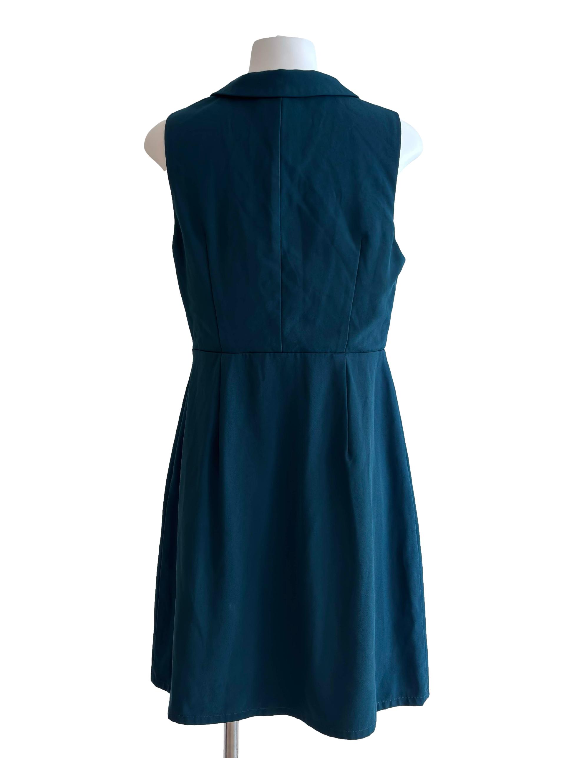 Peacock Blue A-Line Dress