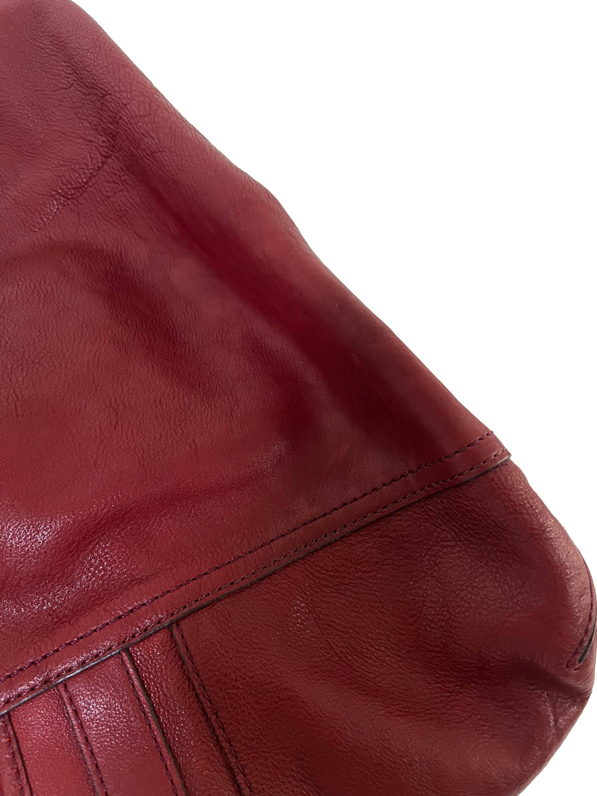 Red Leather Denny Bag Shoulder Bag CSN