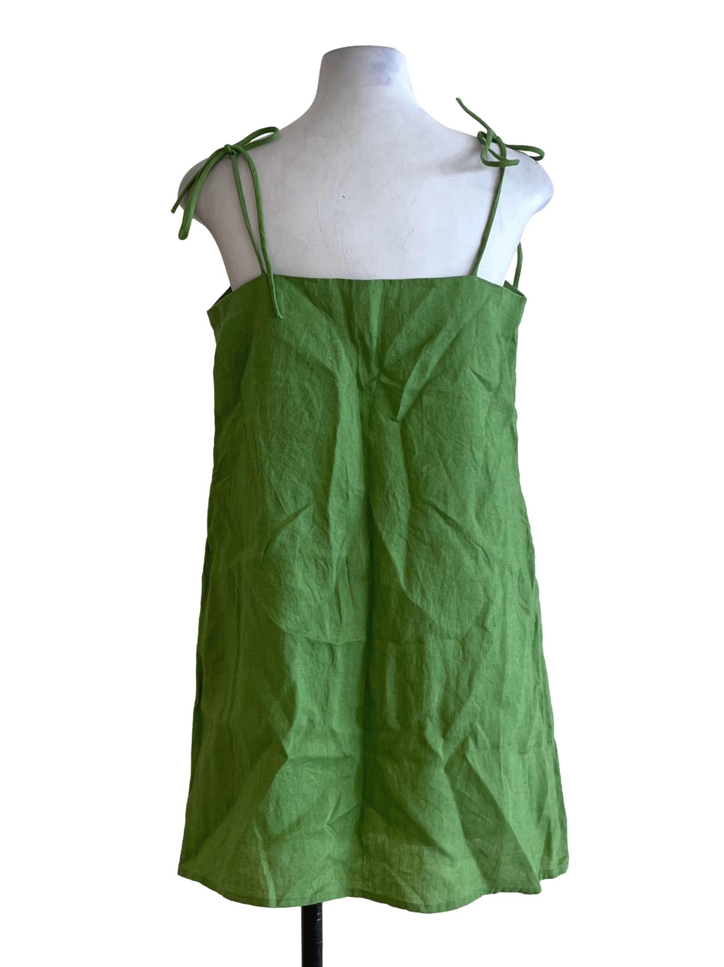 Pear Green Spaghetti Strap Shift Dress TEM